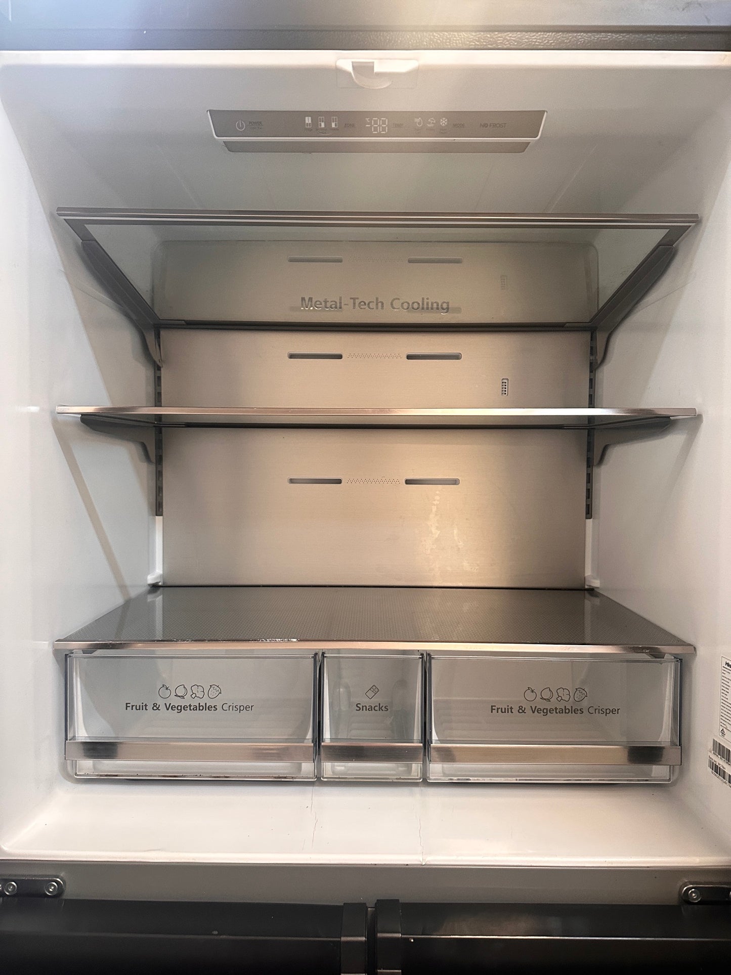 Hisense PureFlat French Door Fridge Freezer 609L HRCD609B Black
