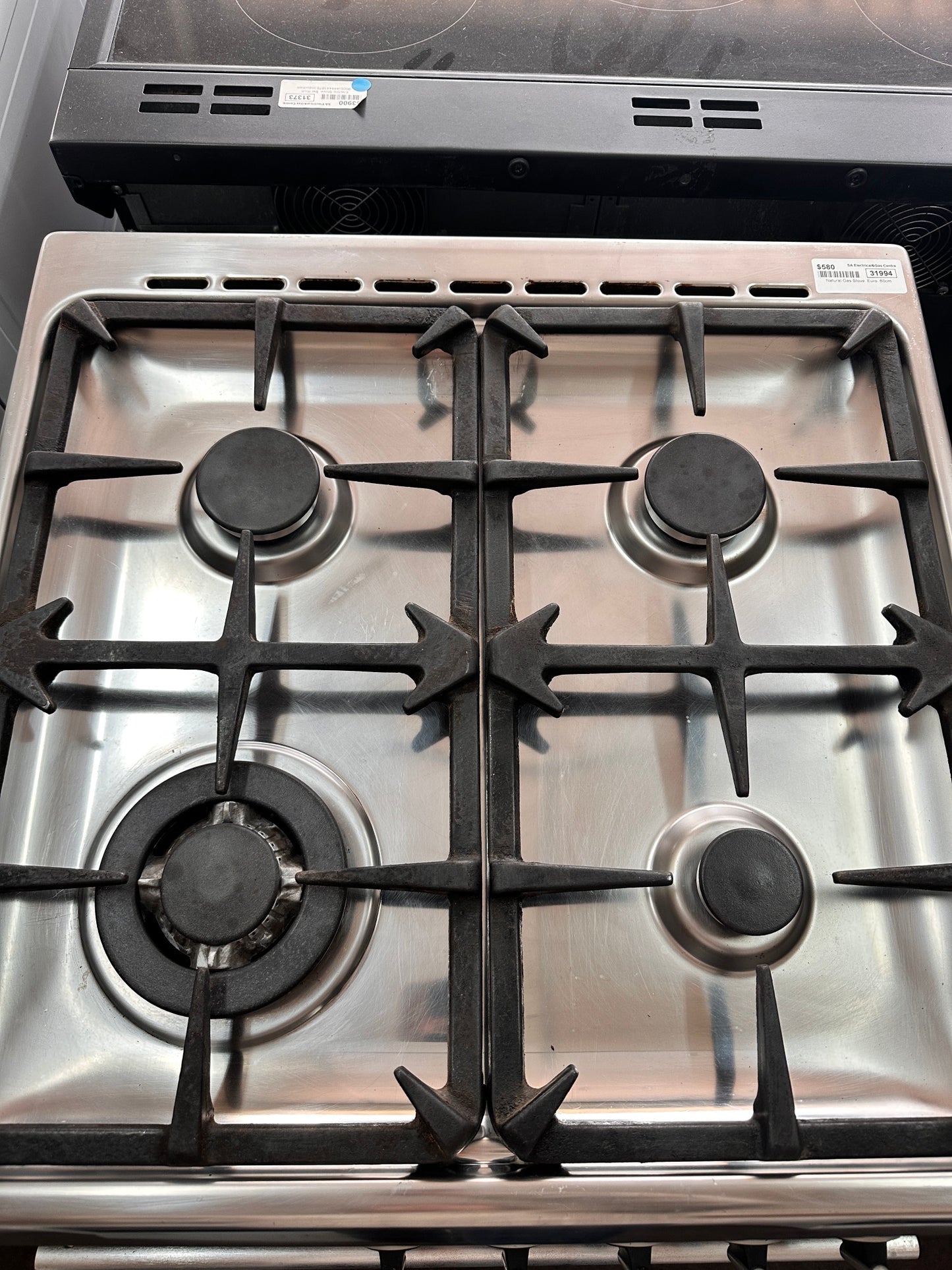 Euro 60cm Fan Forced Natural Gas Freestanding Stove Stainless