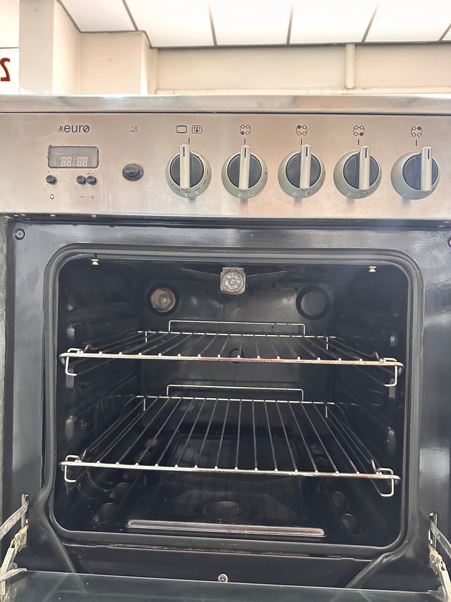 Euro 60cm Fan Forced Natural Gas Freestanding Stove Stainless