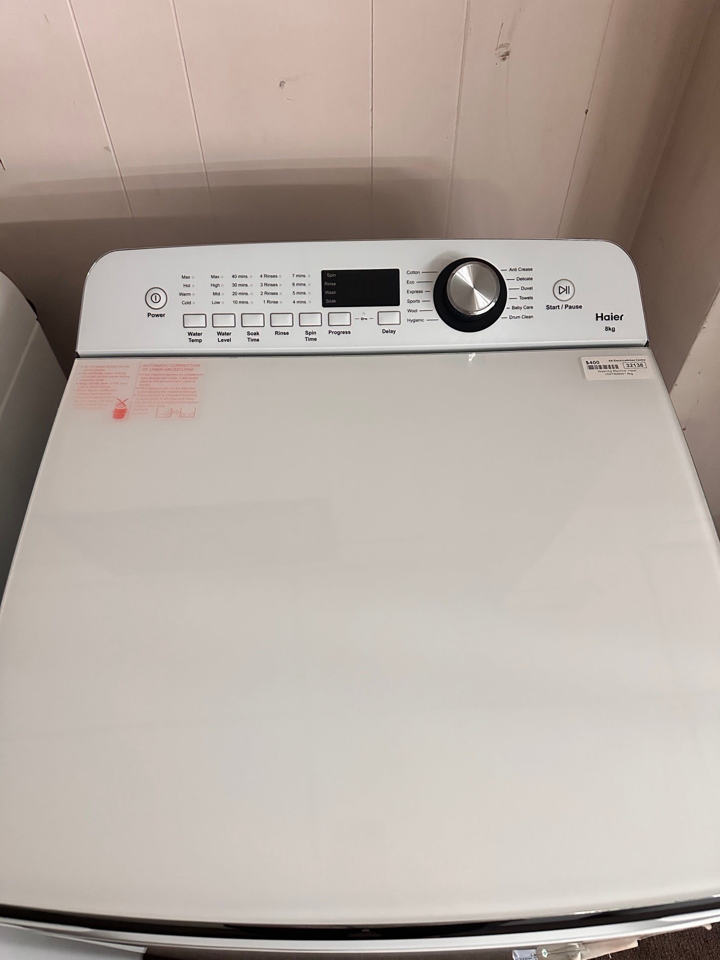 Haier Top Loader Washing Machine 8kg HWT80MW1