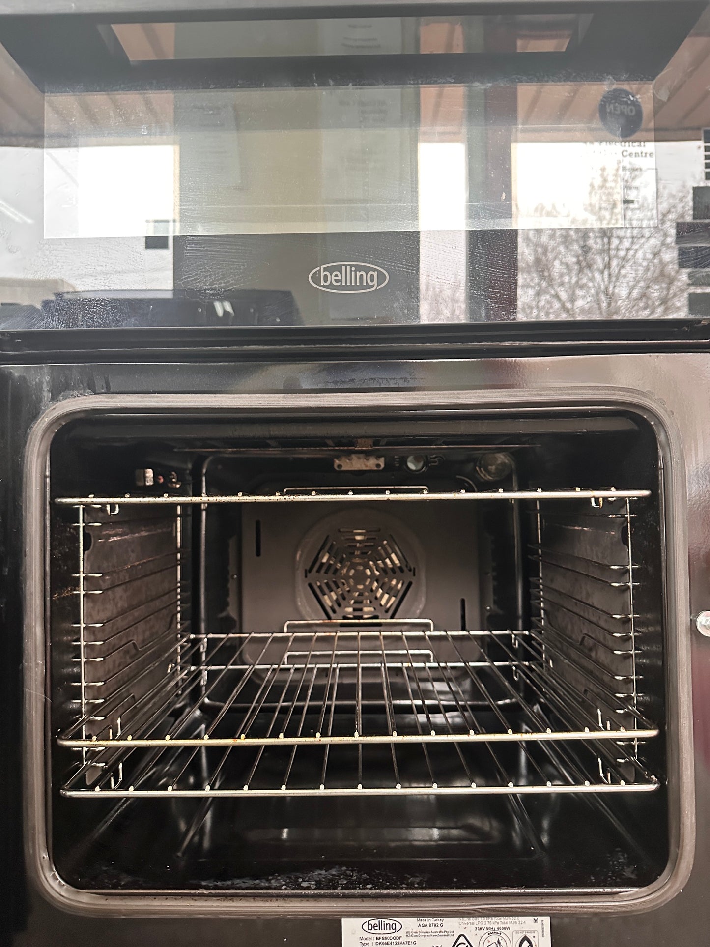 Belling 60cm Dual Fuel Freestanding Cooker Gas Cooktop & Electric Double Oven BFS60DODF