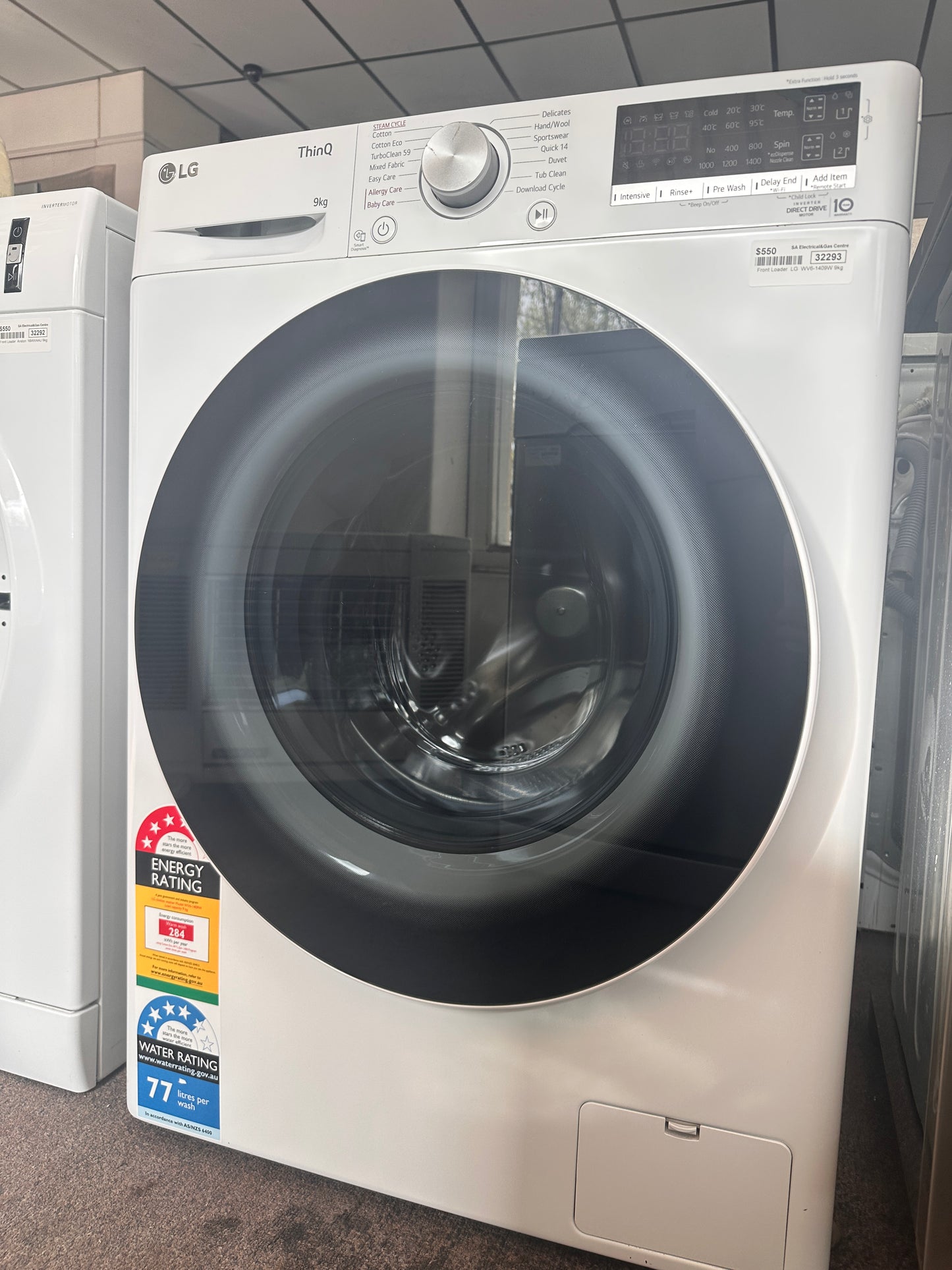LG Front Loader Washing Machine 9kg WV6-1409W
