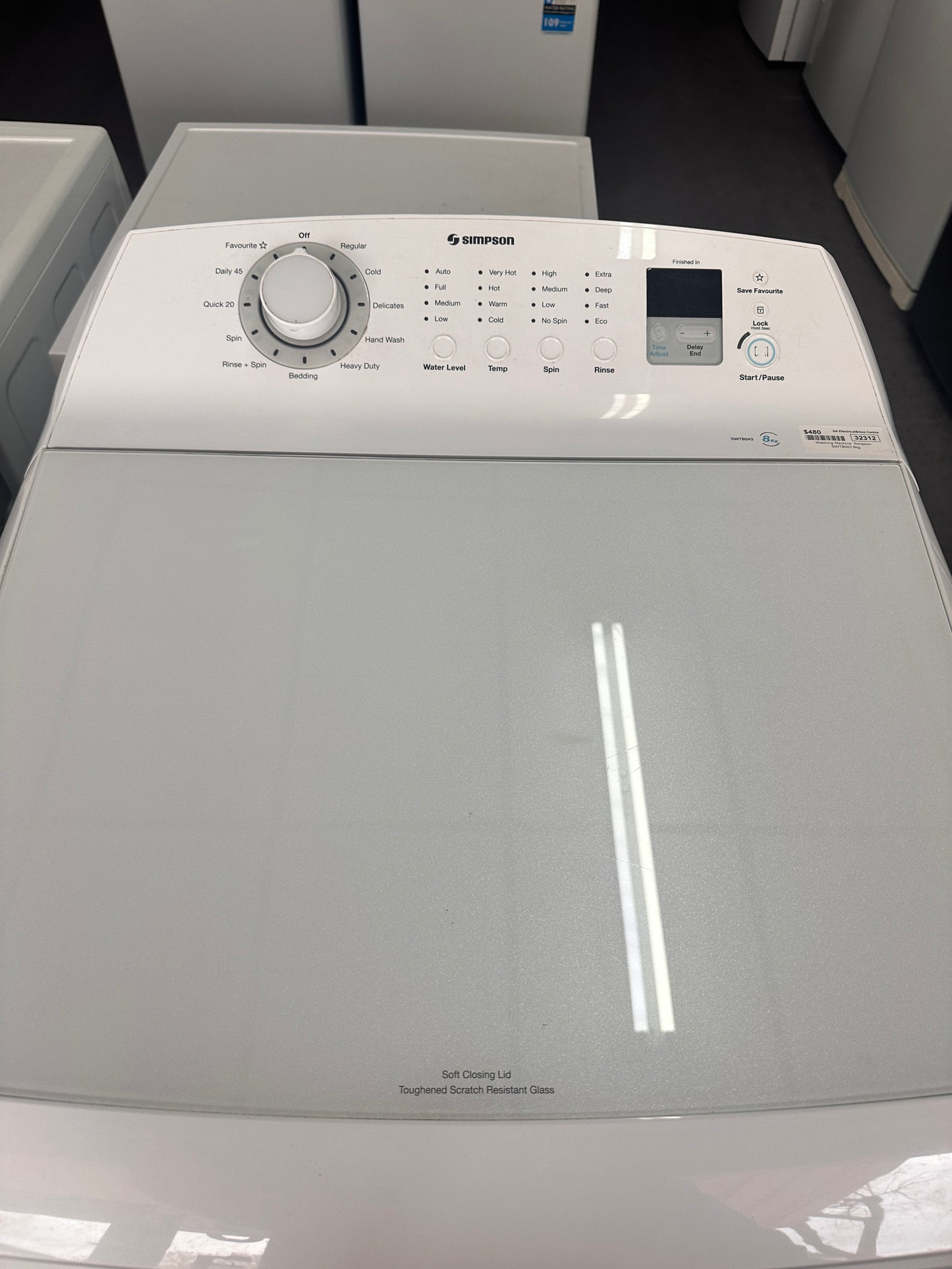 Simpson Top Loader Washing Machine 8kg SWT8043
