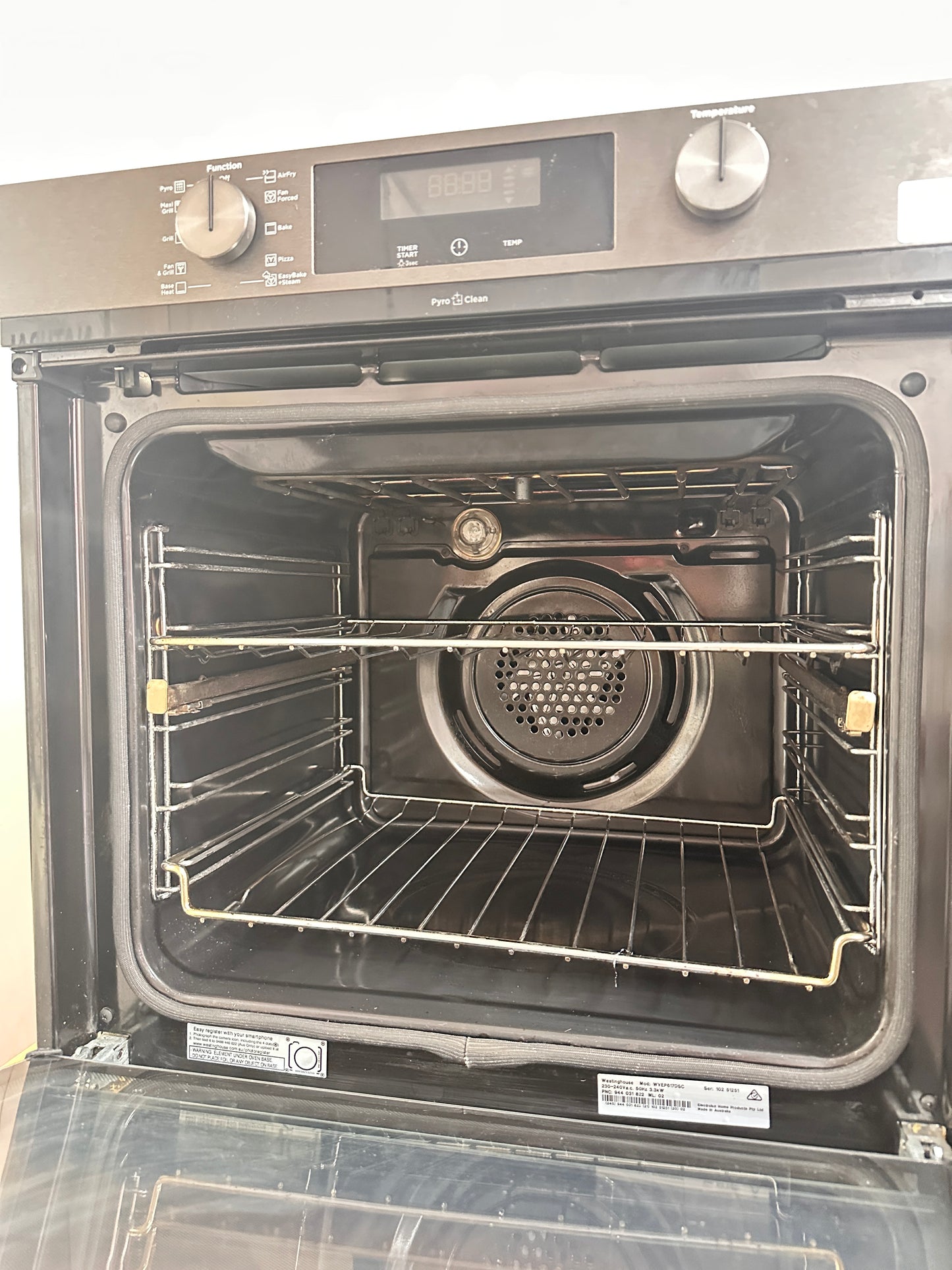 Westinghouse Fan Forced Electric Underbench Oven WVEP617DSC Black