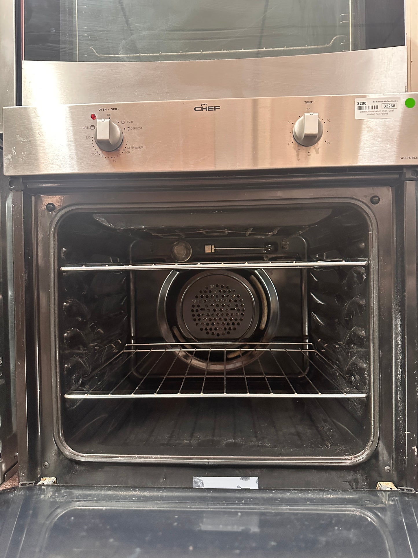 Chef Fan Forced Electric Underbench Oven Stainless Steel