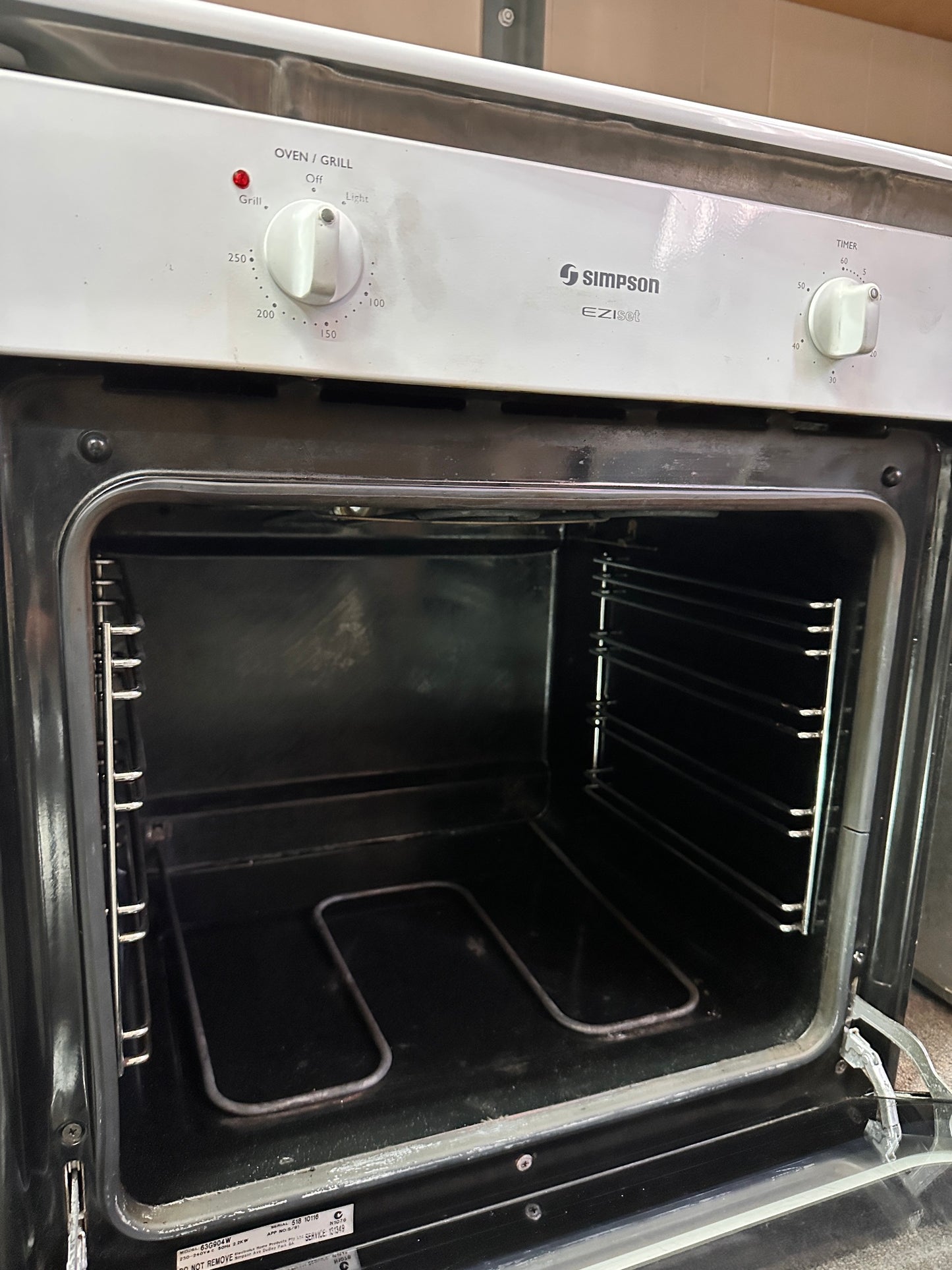 Simpson Electric Underbench Oven 63G904W