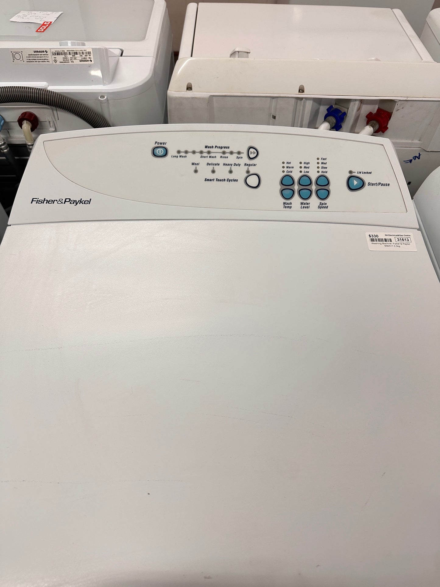 Fisher & Paykel Top Loader Washing Machine 5.5kg MW511