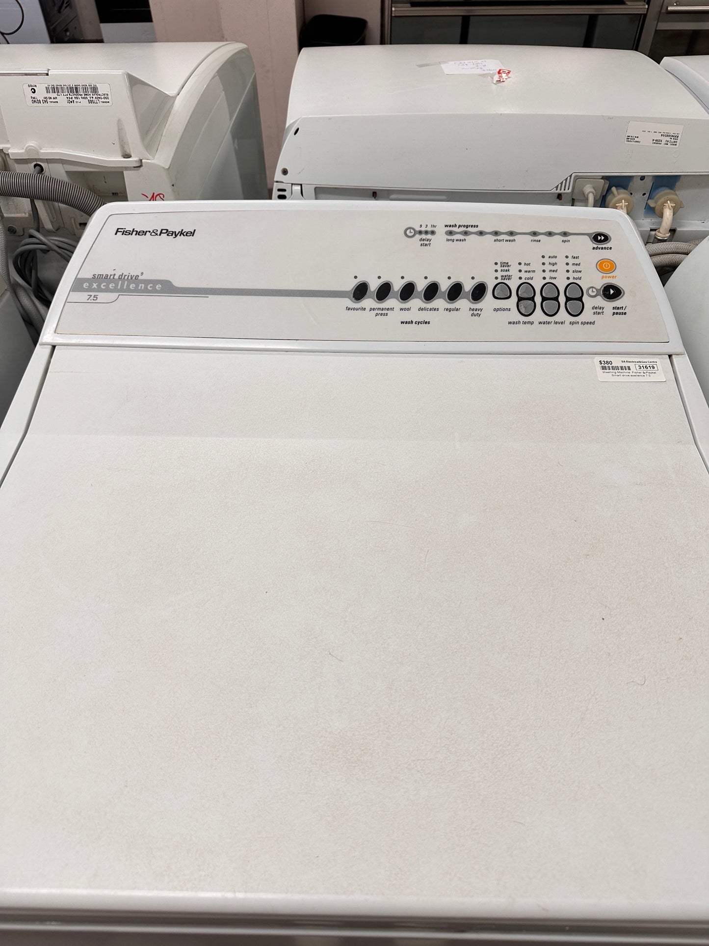 Fisher & Paykel Top Loader Washing Machine 7.5kg Smart Drive Excellence 7.5