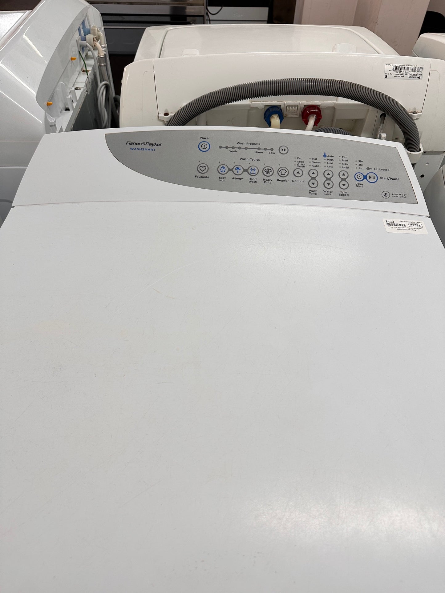 Fisher & Paykel Top Loader Washing Machine 8kg WA80T95GW1