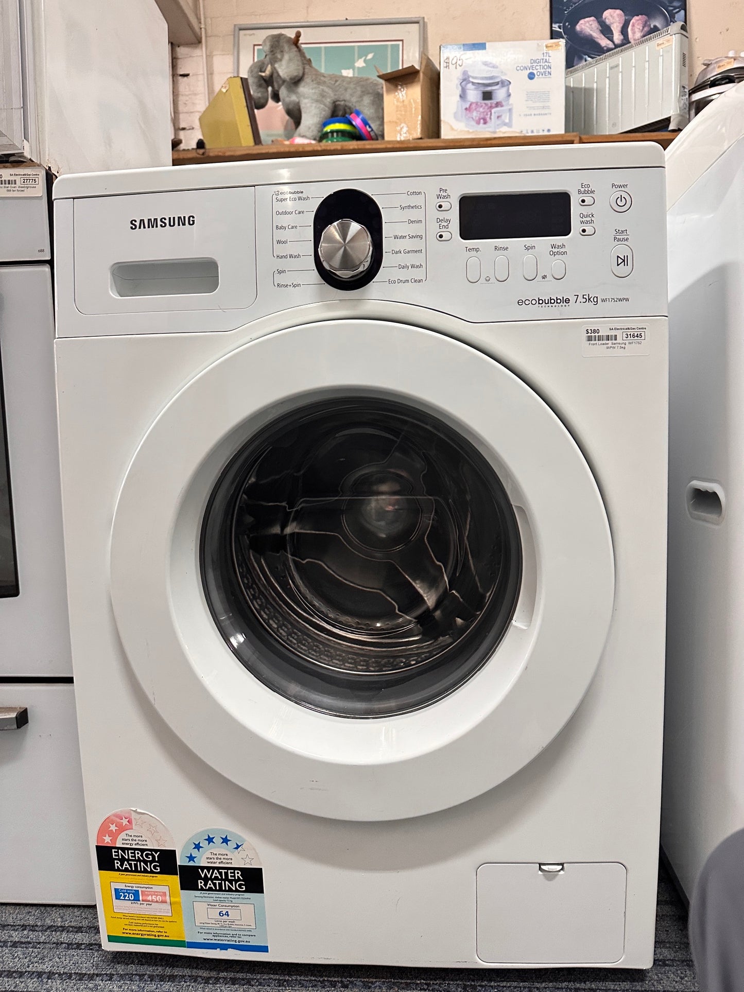 Samsung Front Loader Washing Machine 7.5kg WF1752WPW