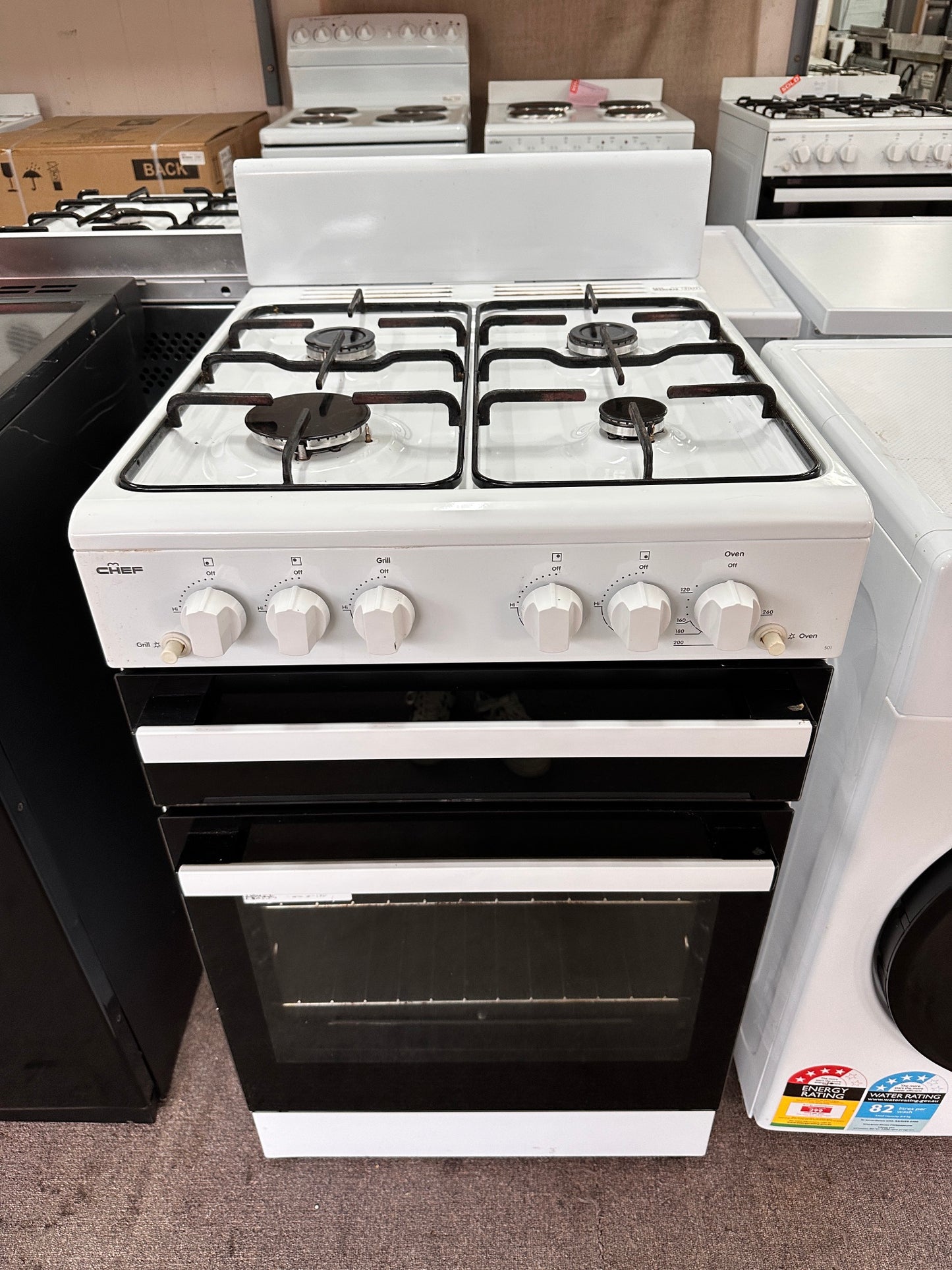 Chef 54cm Natural Gas Freestanding Stove 501