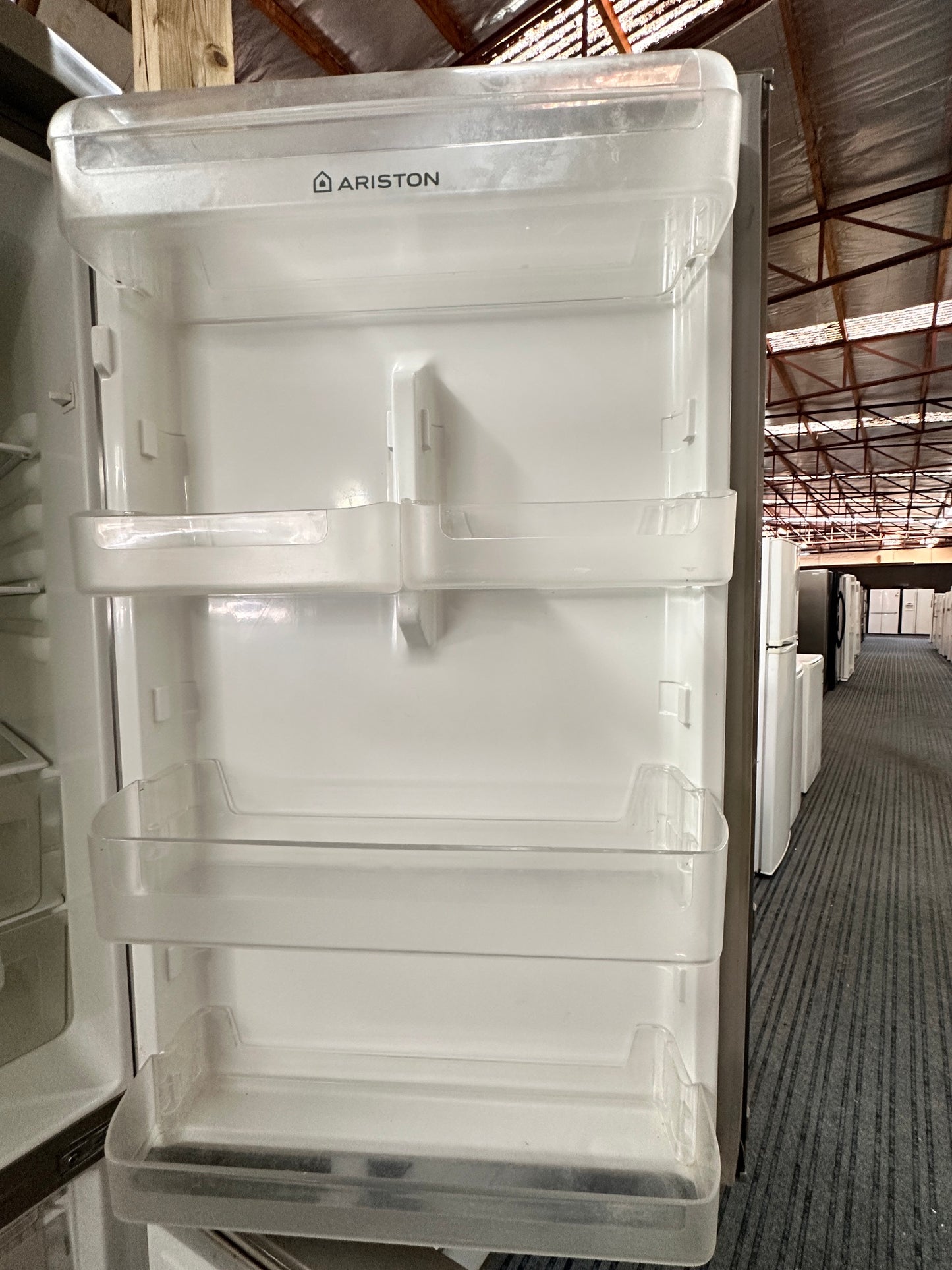 Ariston Bottom Mount Fridge Freezer 295L MBL300F Stainless