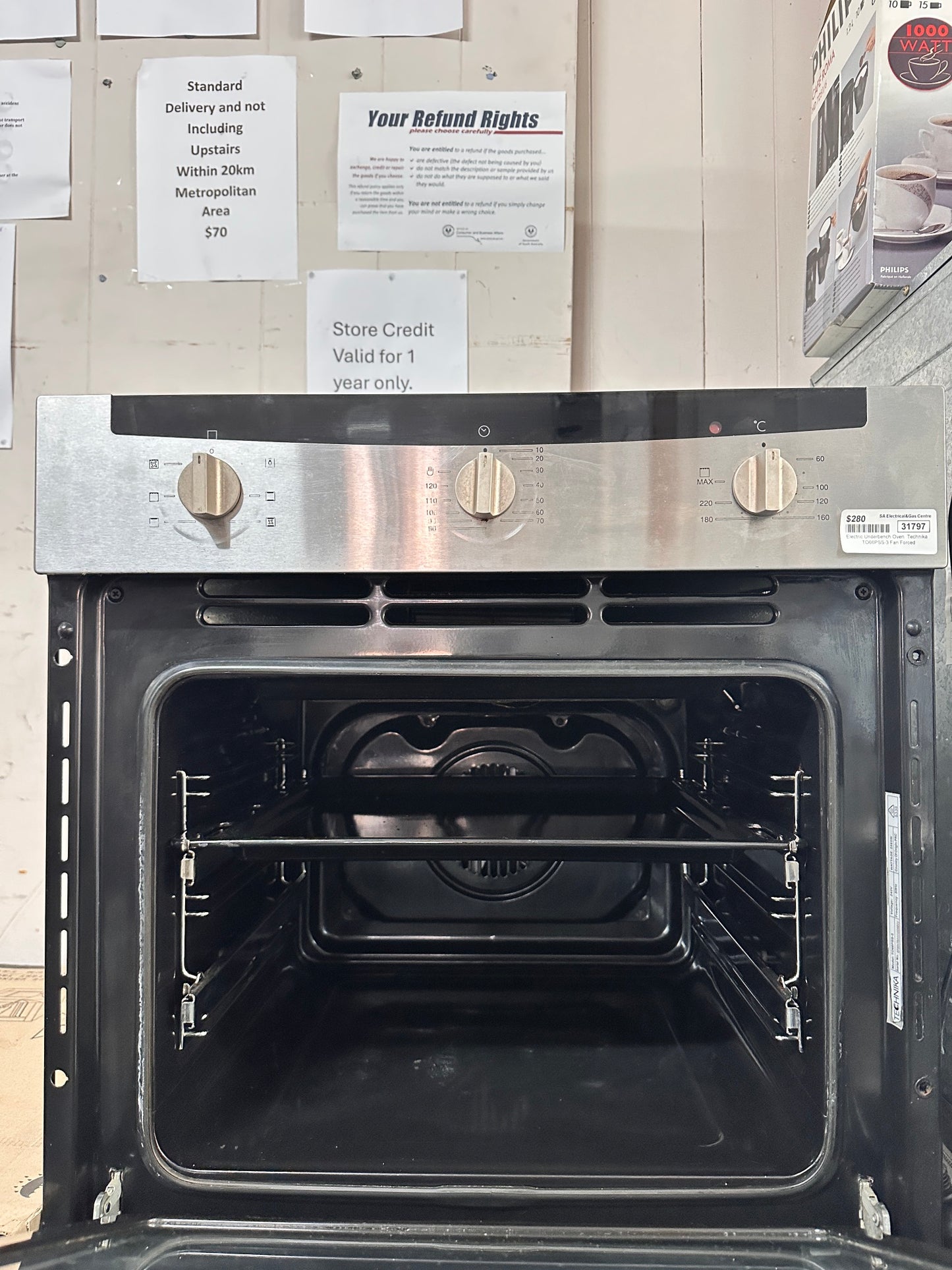 Technika Fan Forced Electric Underbench Oven TO66PSS-3 Stainless