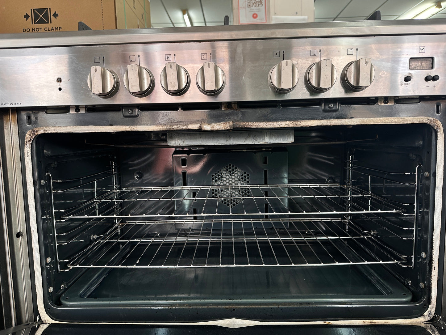 Glem Gas Fan Forcced 90cm Stainless Steel Dual Fuel Freestanding Stove