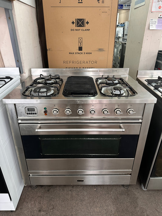 ILVE 90cm 4 Burner Fan Forced Dual Fuel Freestanding Stove