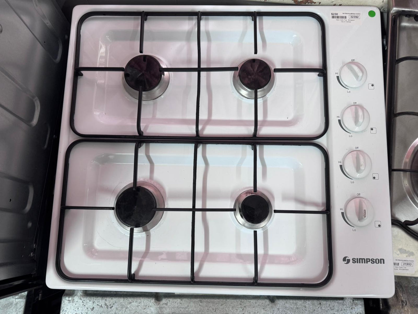 Simpson Natural Gas Cooktop 4 Burners, 72C311WNG (32392)