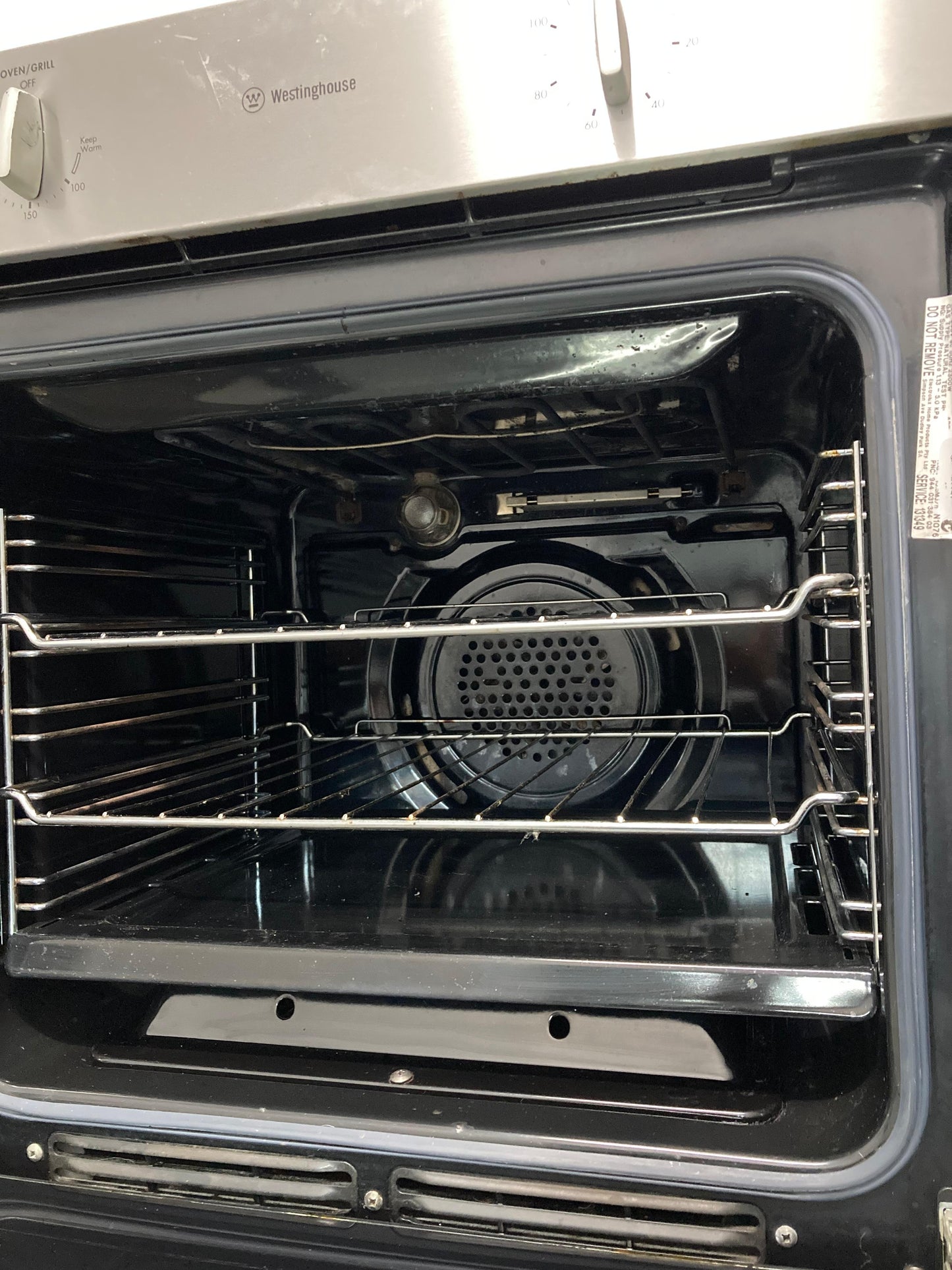 Westinghouse Fan Forced Natural Gas Underbench Oven GOP474SNG*03 (32275 RM2)