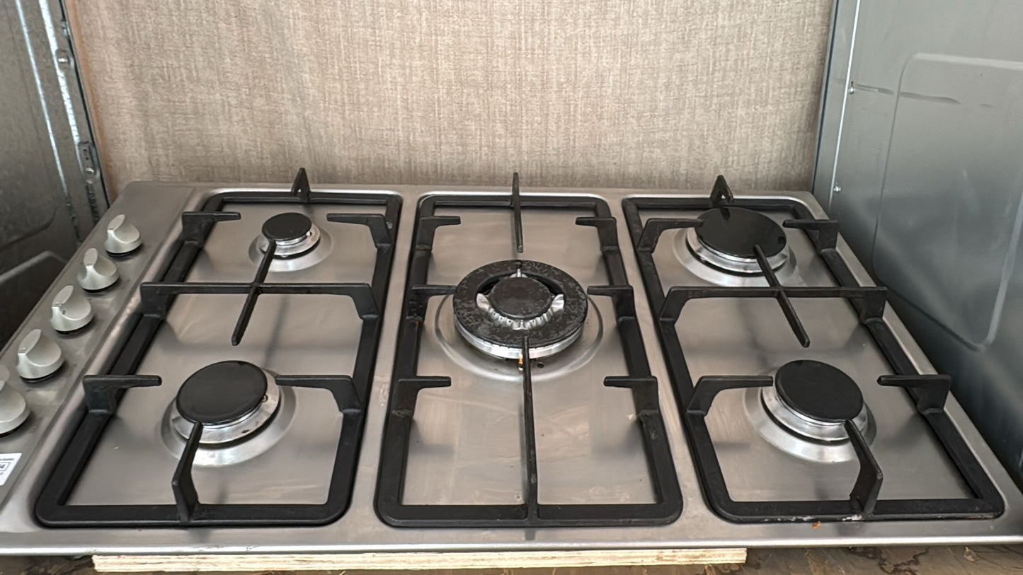 Euro 86cm 5 Burners Natural Gas Cook Top, Stainless Steel (32804)