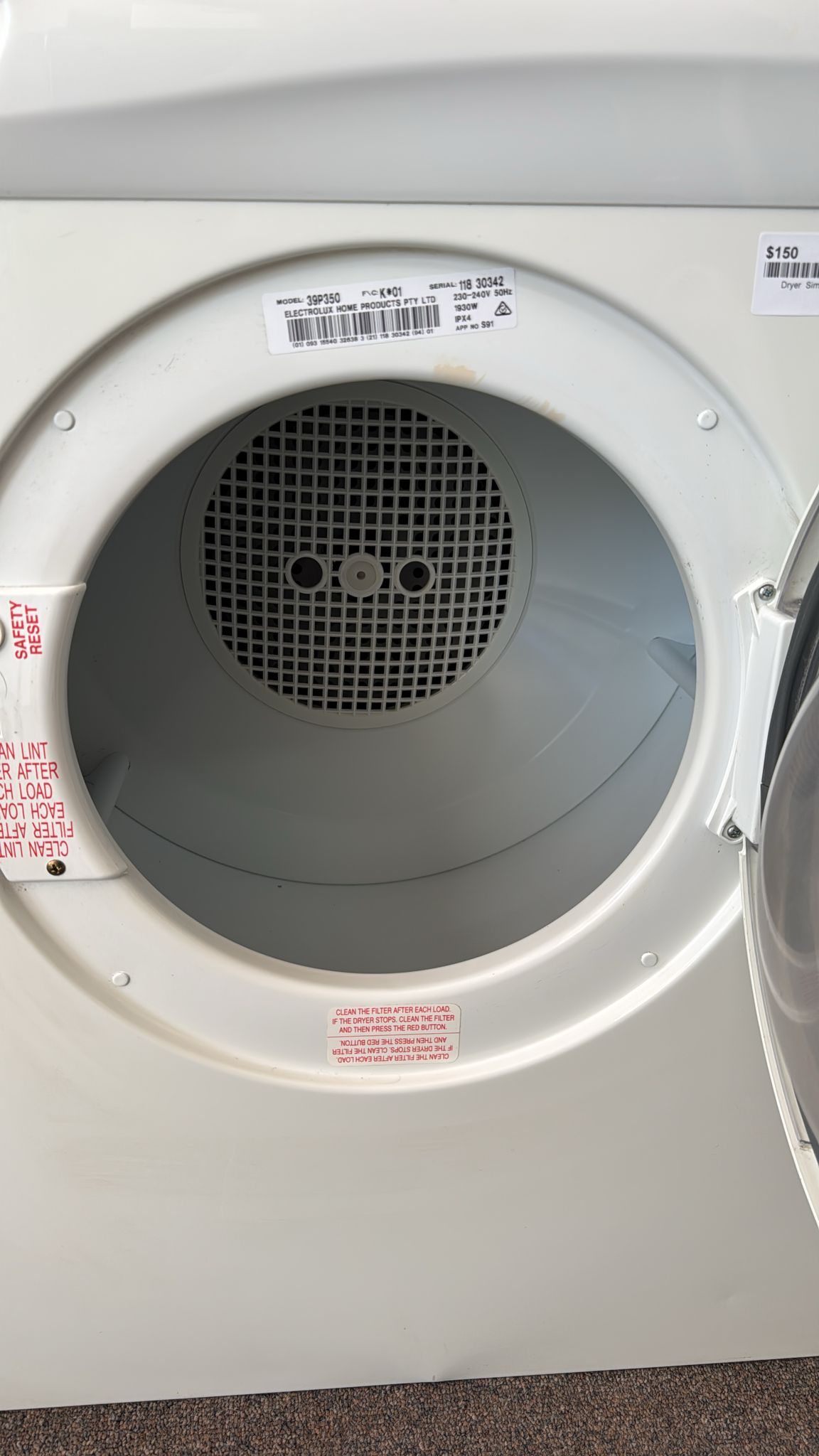 Simpson Sirocco Dryer 3.5kg (32919)