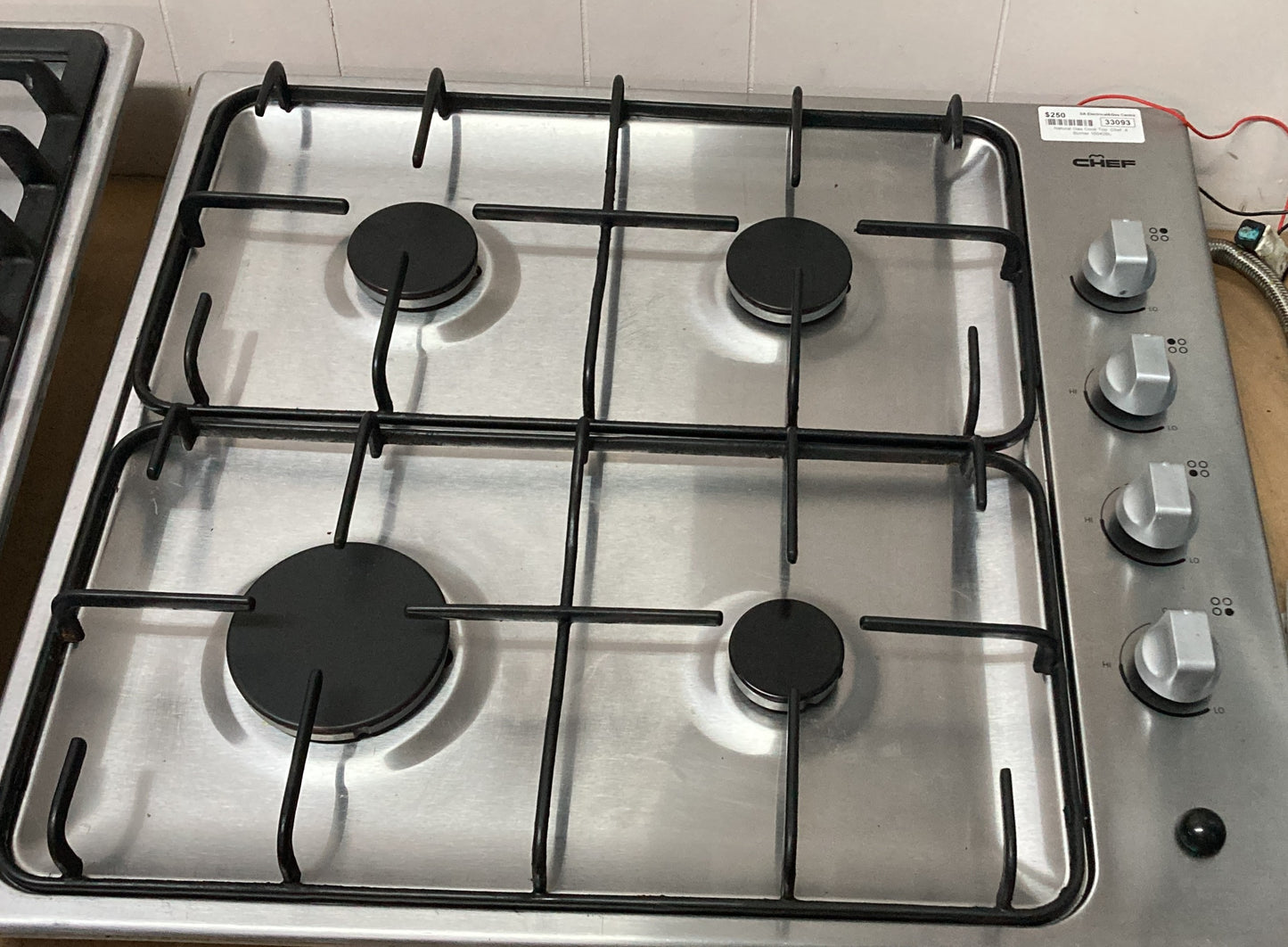 Chef Natural Gas Cooktop 4 Burners (33093)