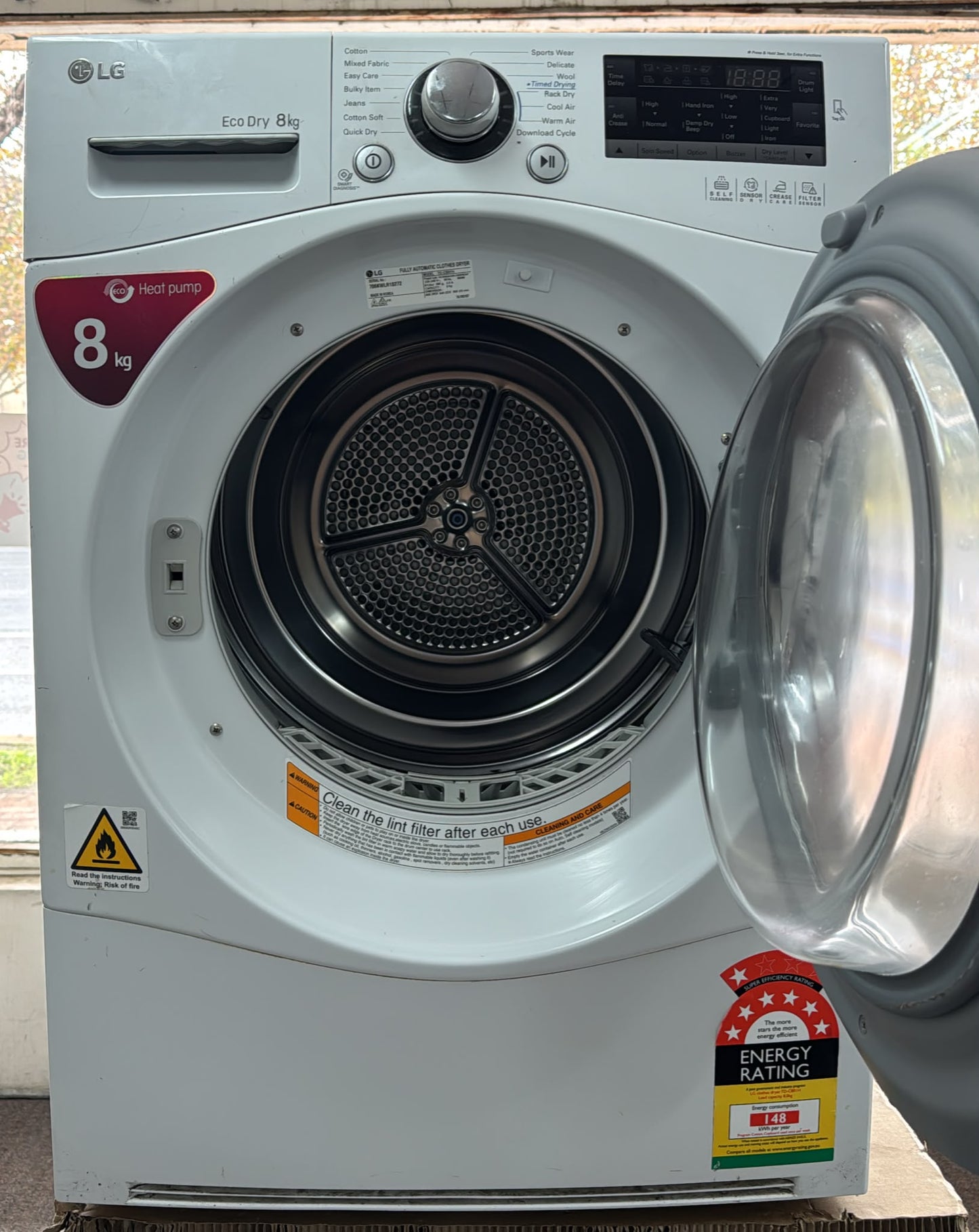 LG Heat Pump Dryer 8kg TC801H (33283)