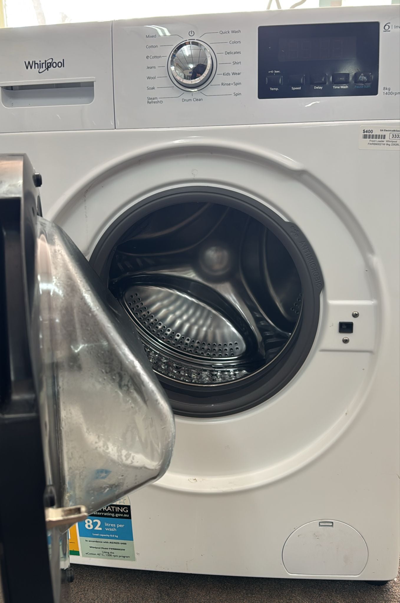Whirlpool Front Loader Washing Machine 8kg, FWRB80021W (33331)