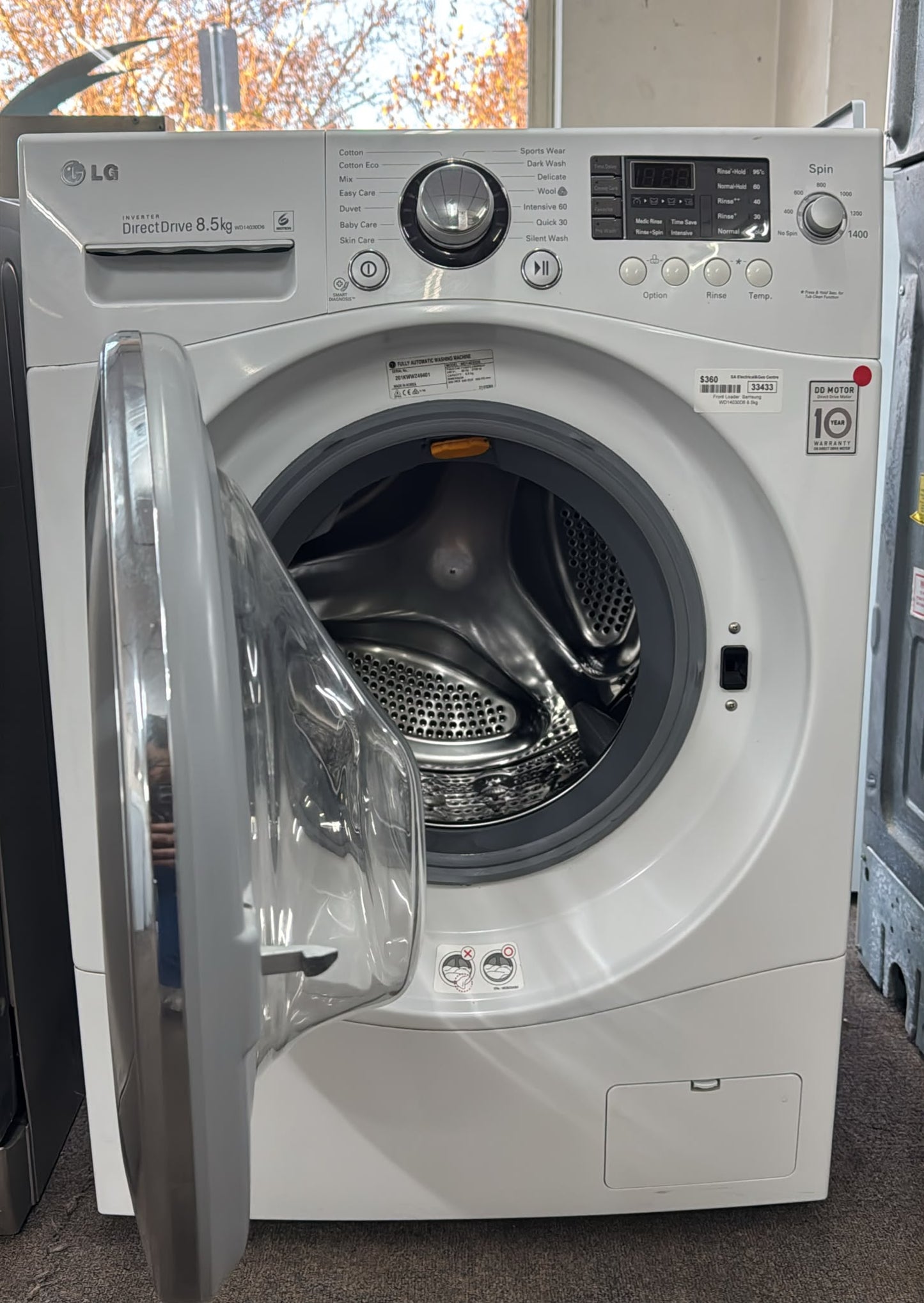 LG Front Loader Washing Machine 8.5kg (33433)