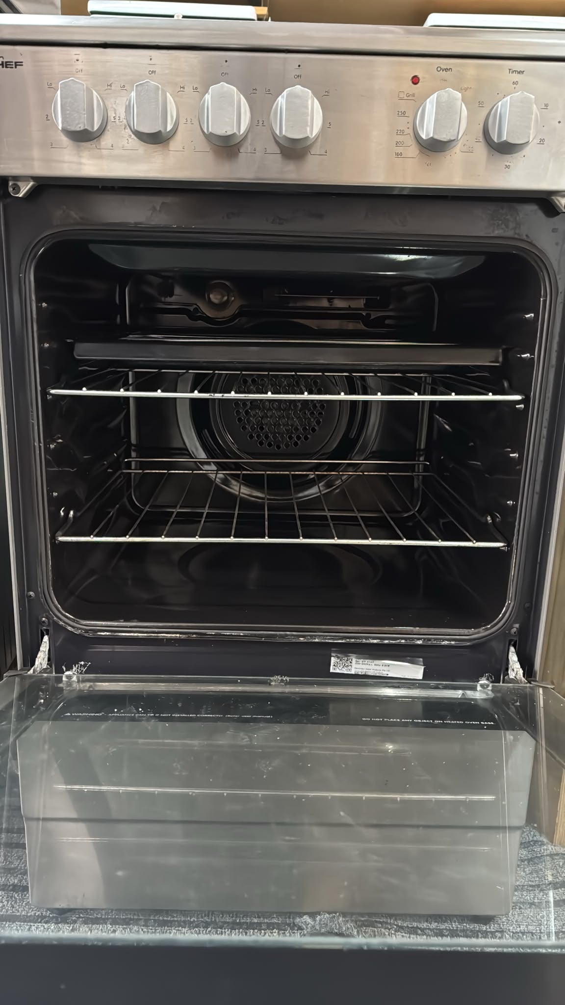 Chef Stainless Steel CFE536SB Freestanding Electric Stove 54cm (33504)
