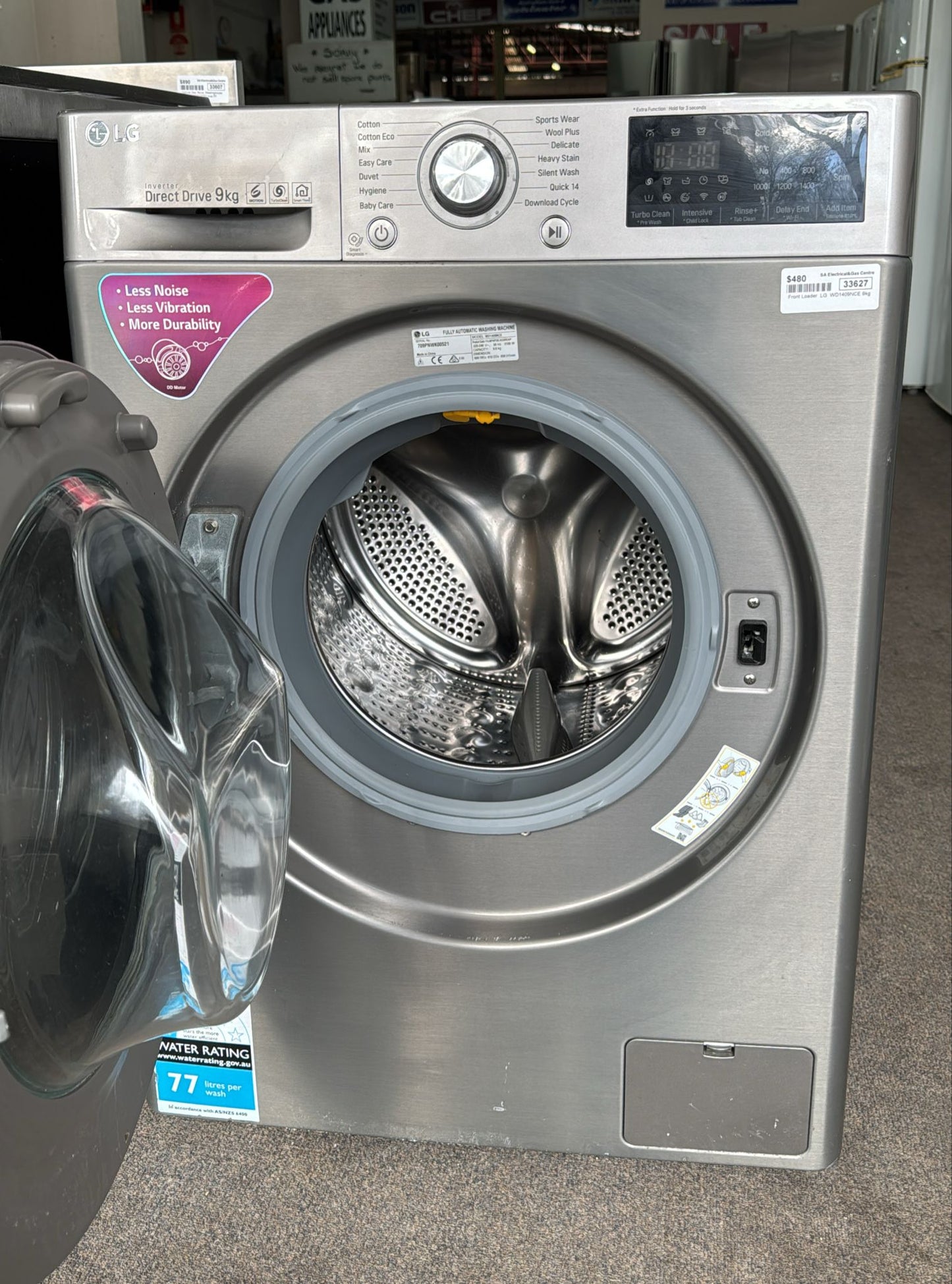 LG Front Loader Washing Machine 9kg, WD1409NCE (33627)