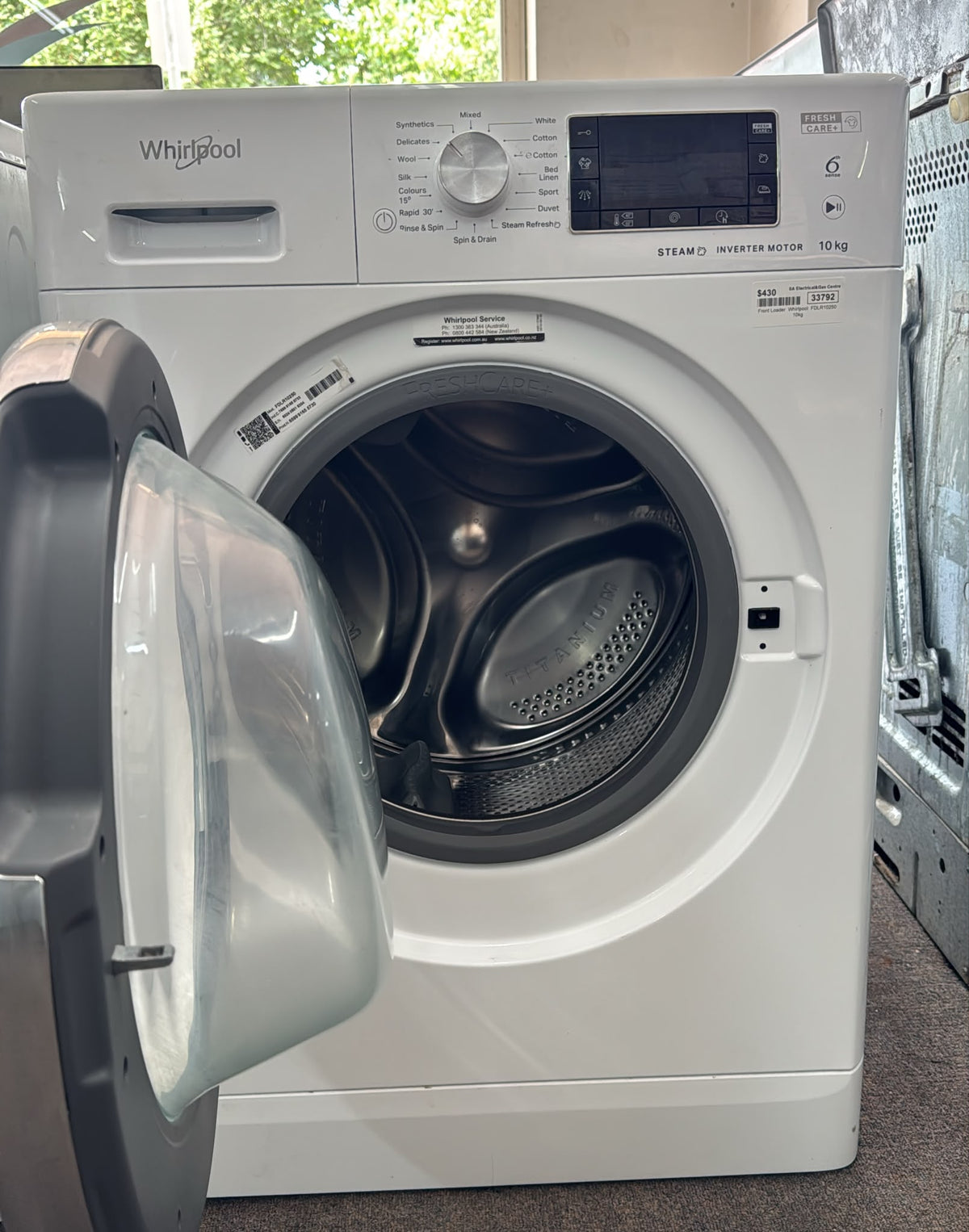 Whirlpool Front Loader Washing Machine 10kg, FDLR10250 (33793)