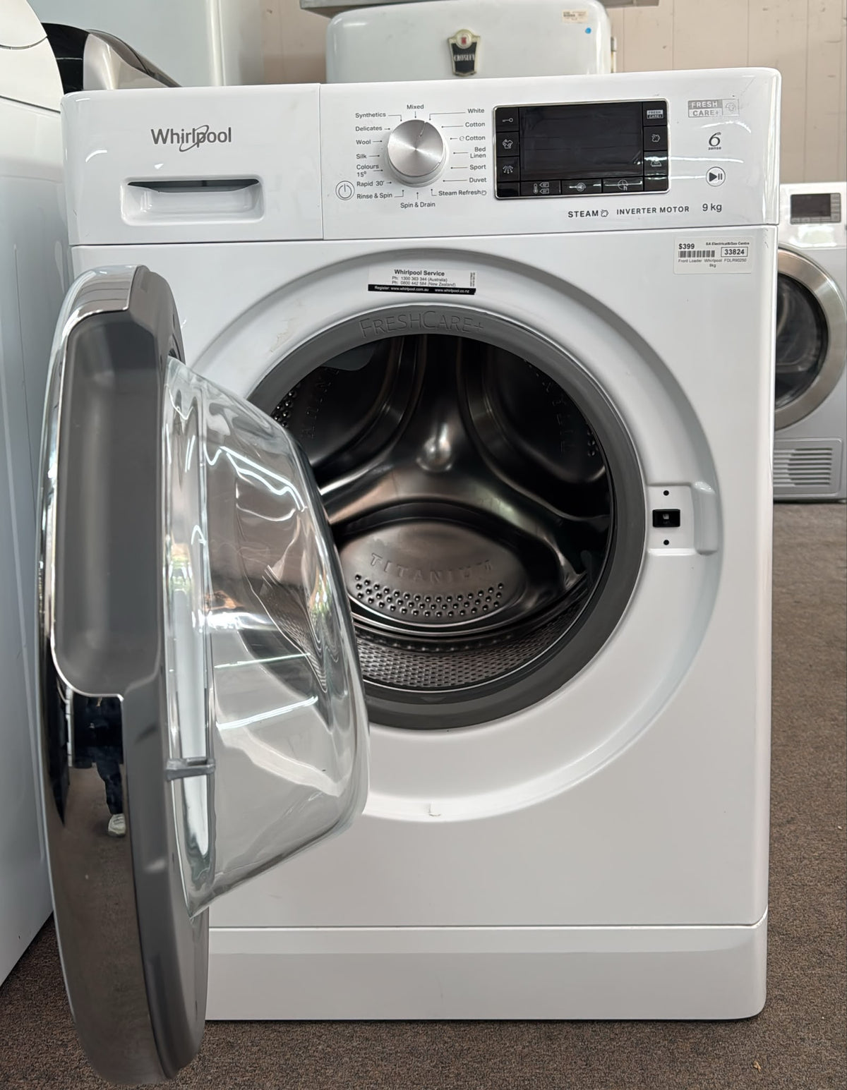 Whirlpool Front Loader Washing Machine 9kg, FDLR90250 (33824)