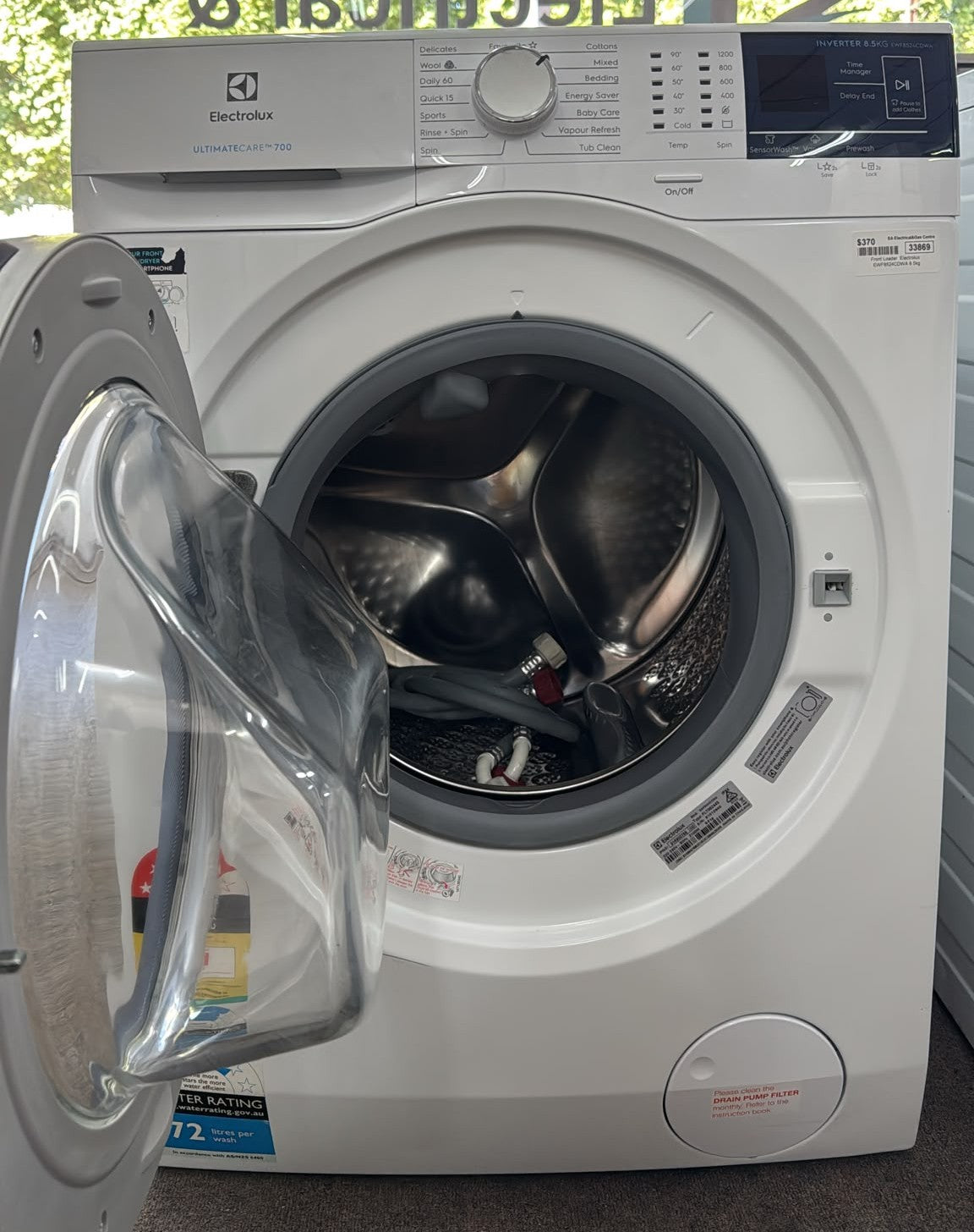 Electrolux Front Loader Washing Machine 8.5kg, EWF8524CDWA (33870)