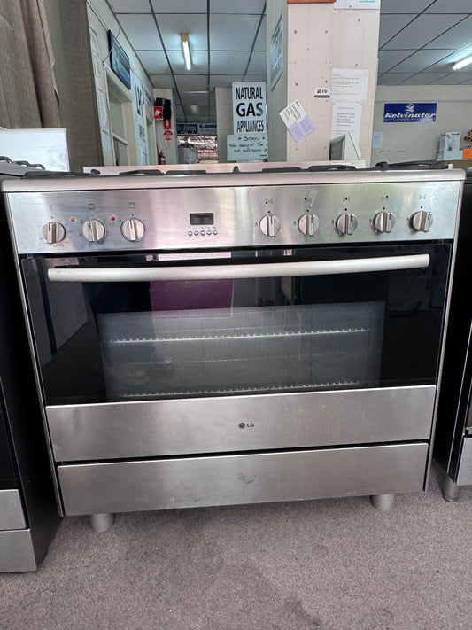 LG Dual Fuel Fan Forced Gas Stove 90cm, 6 Months Warranty (32383 F)