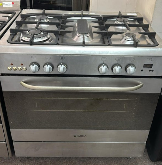 Emilia Stainless Steel 80cm Natural Gas Stove, Fan Forced (32618)