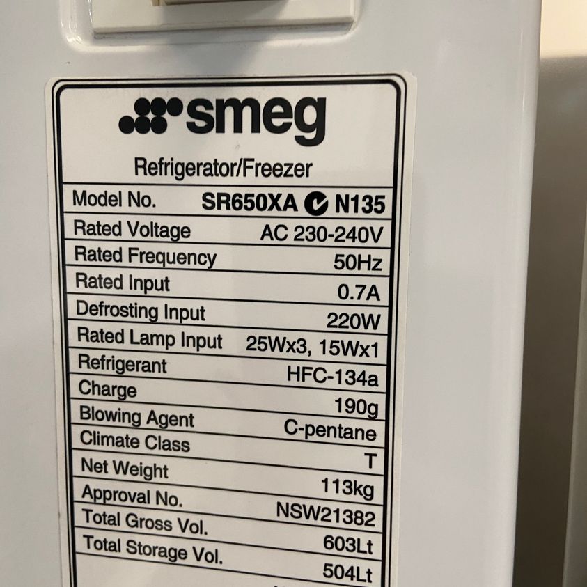 SMEG Side by Side Fridge Freezer 603L SR650XA