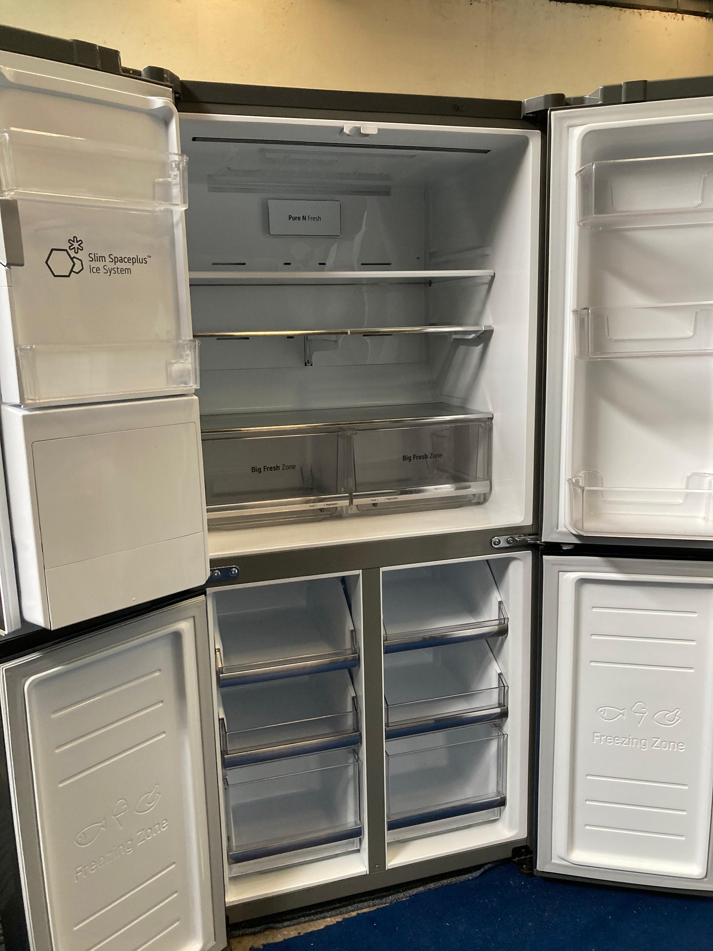 LG French Door Stainless Fridge Freezer 570L GF-L570PL (32343)