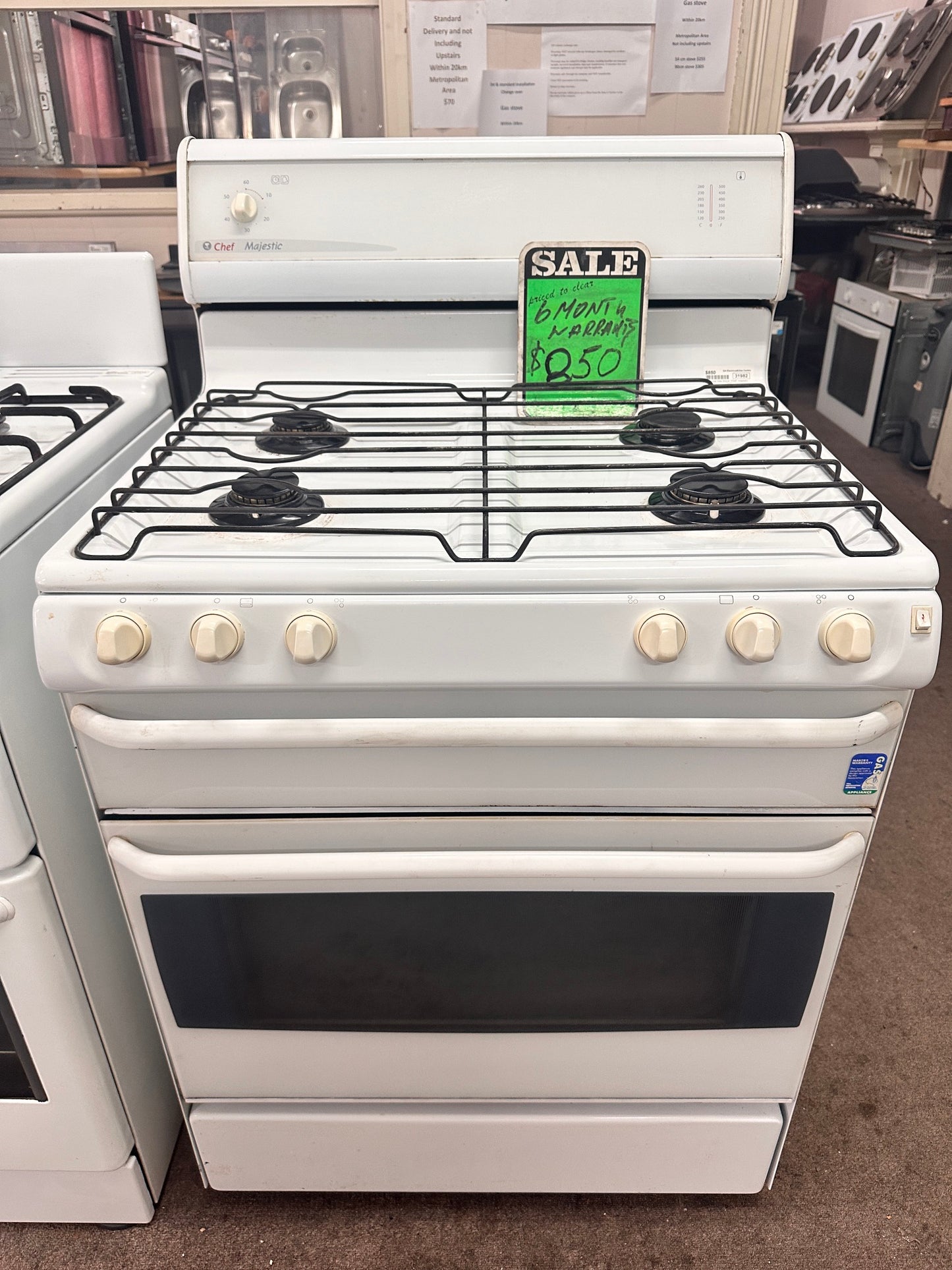 CHEF Majestic Natural Gas Freestanding Stove 70cm