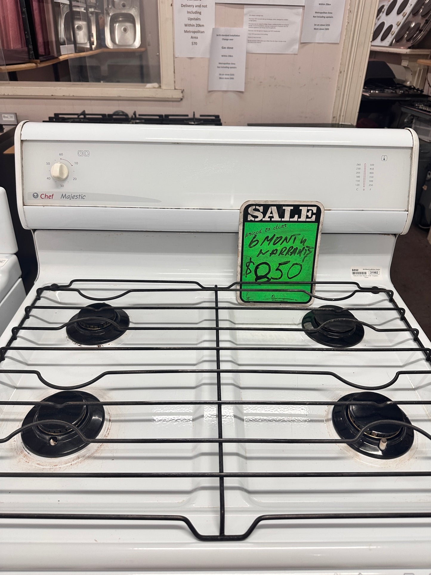 CHEF Majestic Natural Gas Freestanding Stove 70cm
