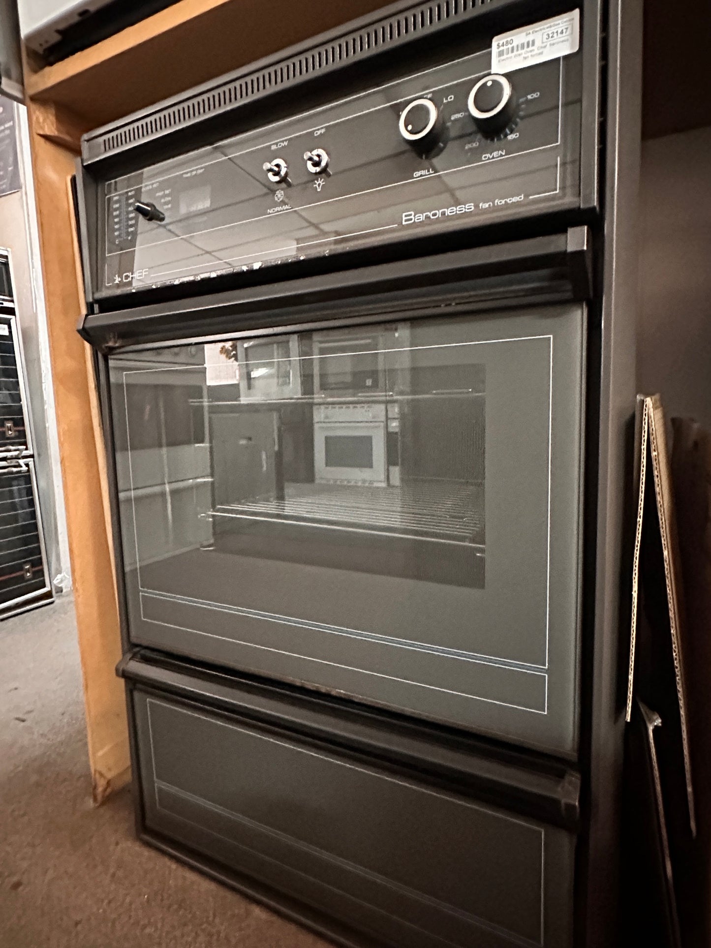 Chef Baroness Fan Forced Electric Wall Oven Brown