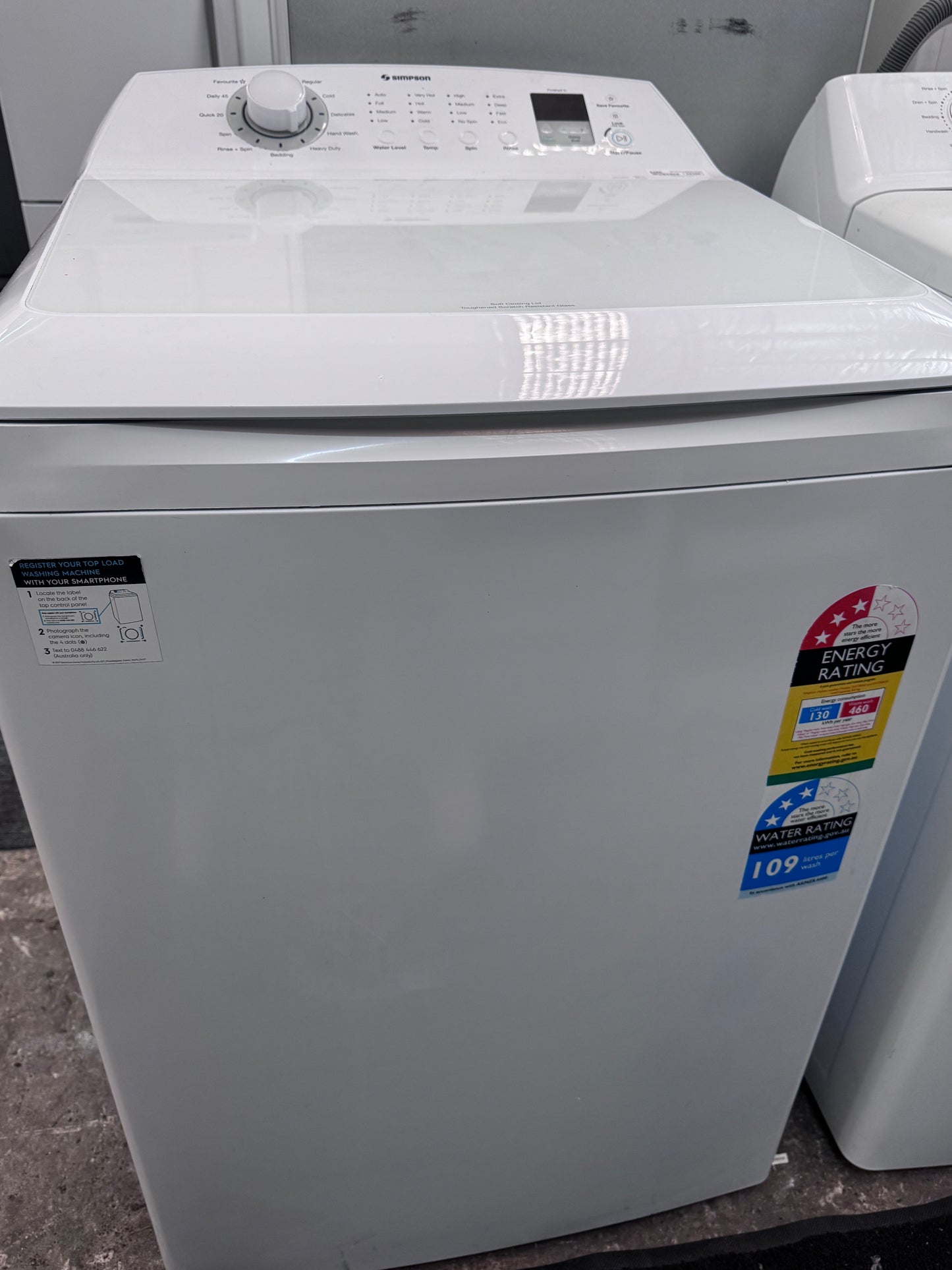 Simpson Top Loader Washing Machine 8kg SWT8043 (32386)