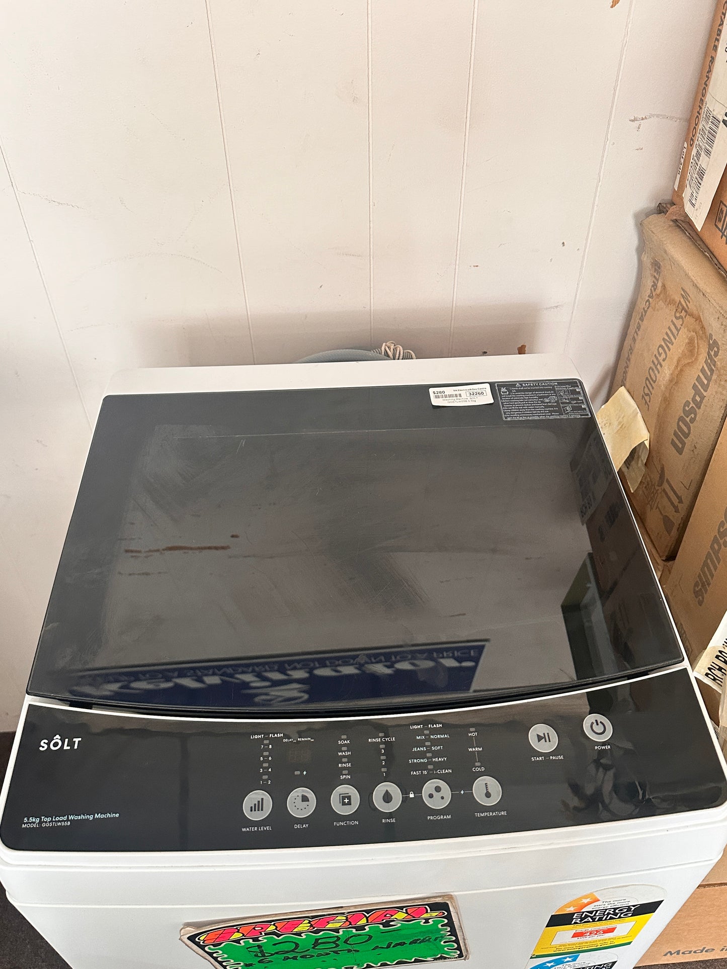 Solt Top Loader Washing Machine 5.5kg GGSTLW55B