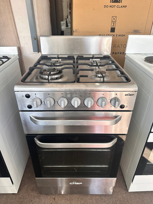 CHEF 54cm Fan Forced Natural Gas Freestanding Stove CFG517SANG Stainless
