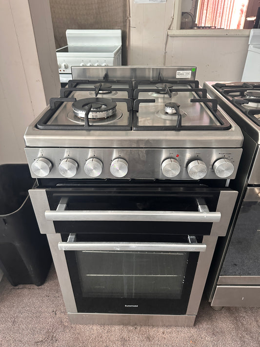 Euromaid 54cm Fan Forced Natural Gas Freestanding Stove FGO54S Stainless