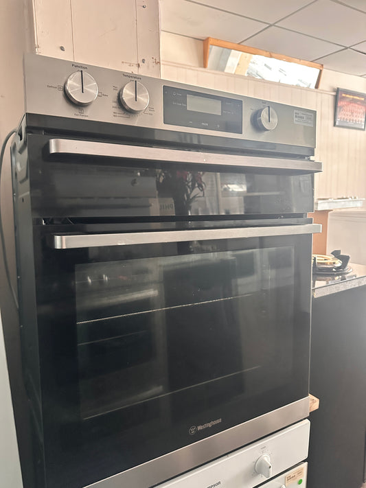 Westinghouse Fan Forced 60cm Built-In Natural Gas Oven with Separate Electric Grill WVG655SCNG