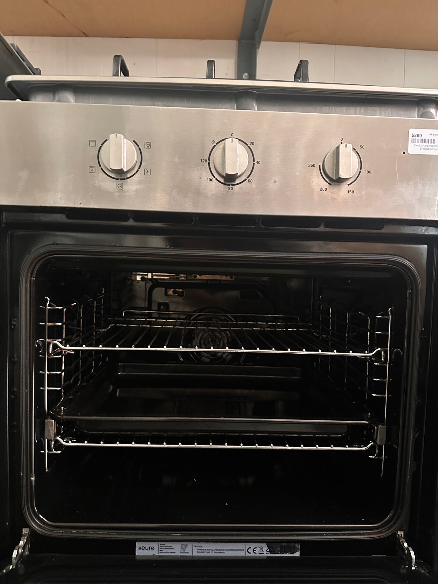 Euro Fan Forced Electric Underbench Oven EP6004SX Stainless