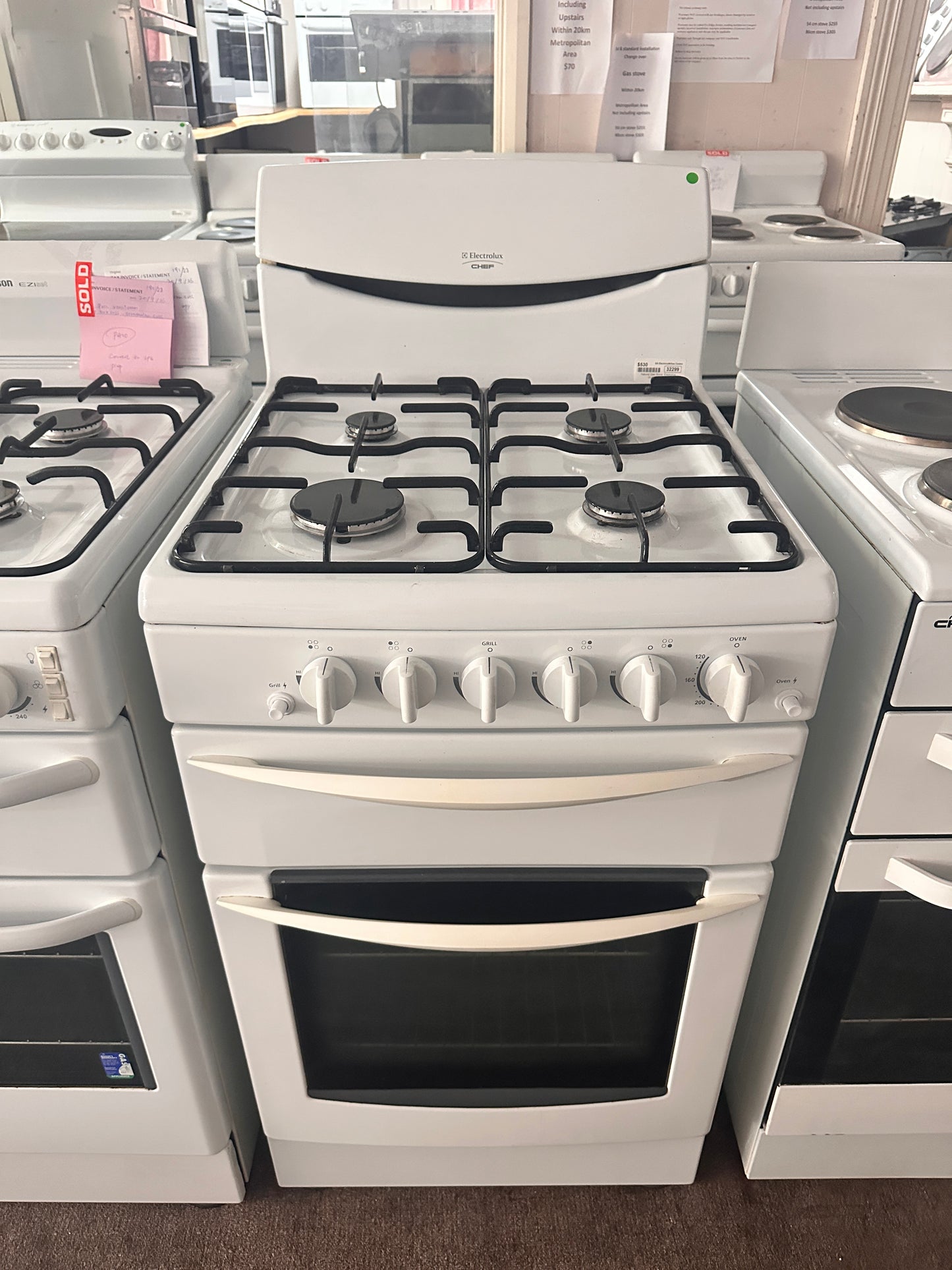 Electrolux Chef 54cm Natural Gas Freestanding Stove GUC5115WNG*20