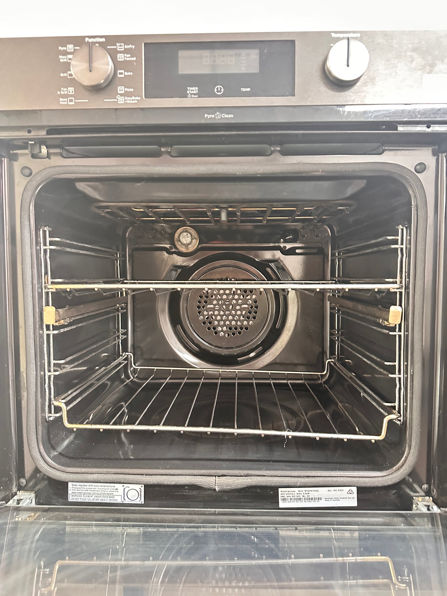 Westinghouse Fan Forced Electric Underbench Oven WVEP617DSC Black