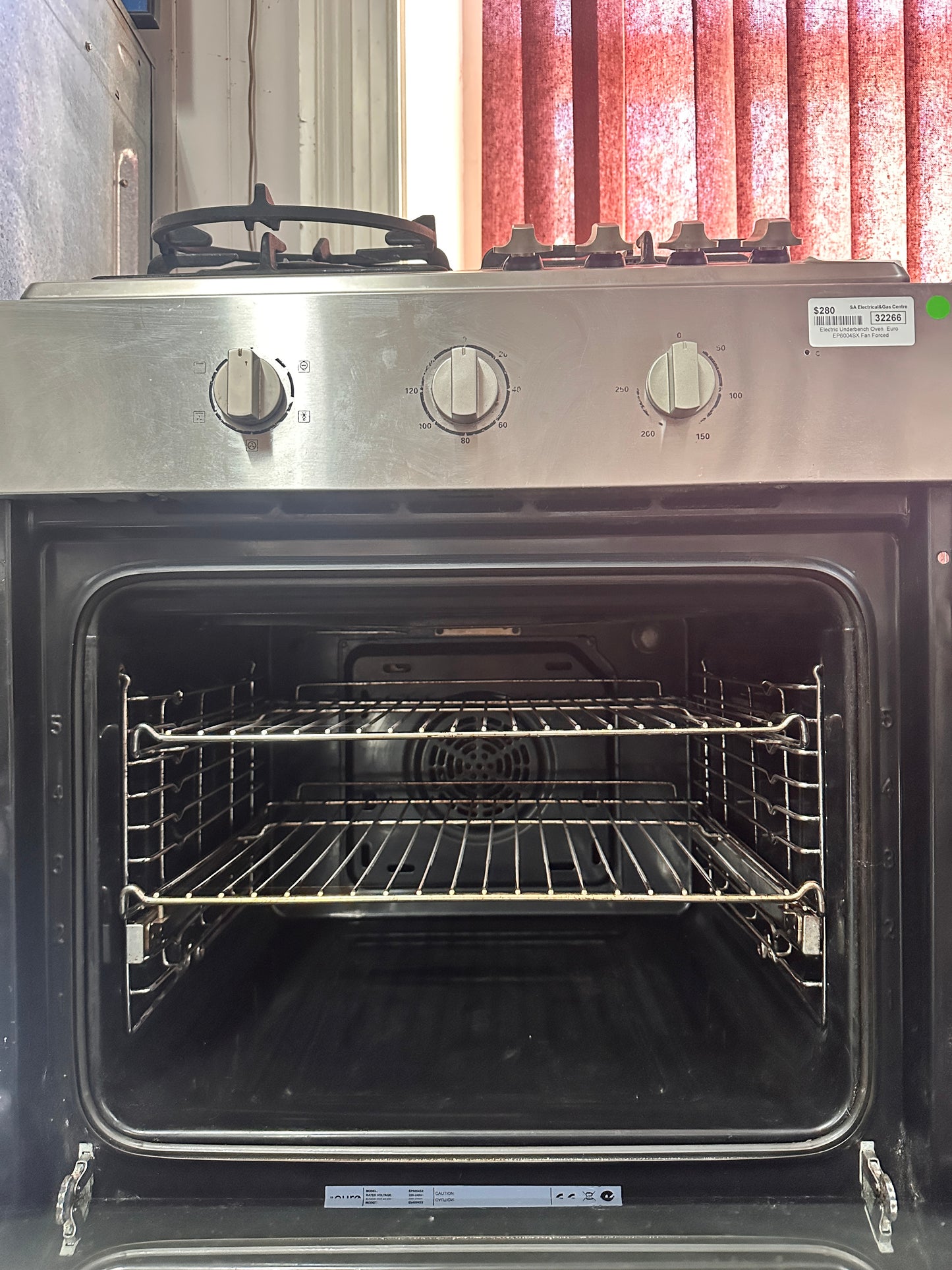 Euro Fan Forced Electric Underbench Oven EP6004SX Stainless