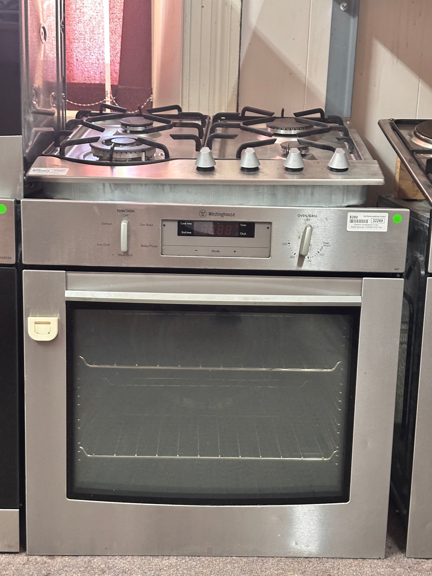 Westinghouse Fan Forced Electric Underbench Oven POP667S*02 Stainless