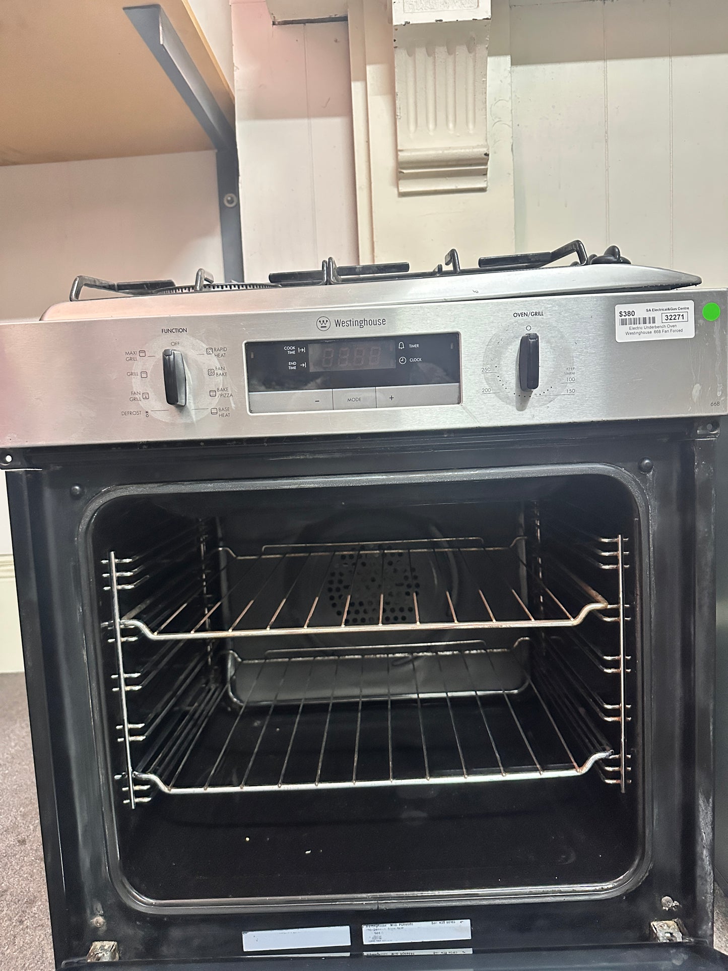 Westinghouse Fan Forced Electric Underbench Oven 668 Stainless